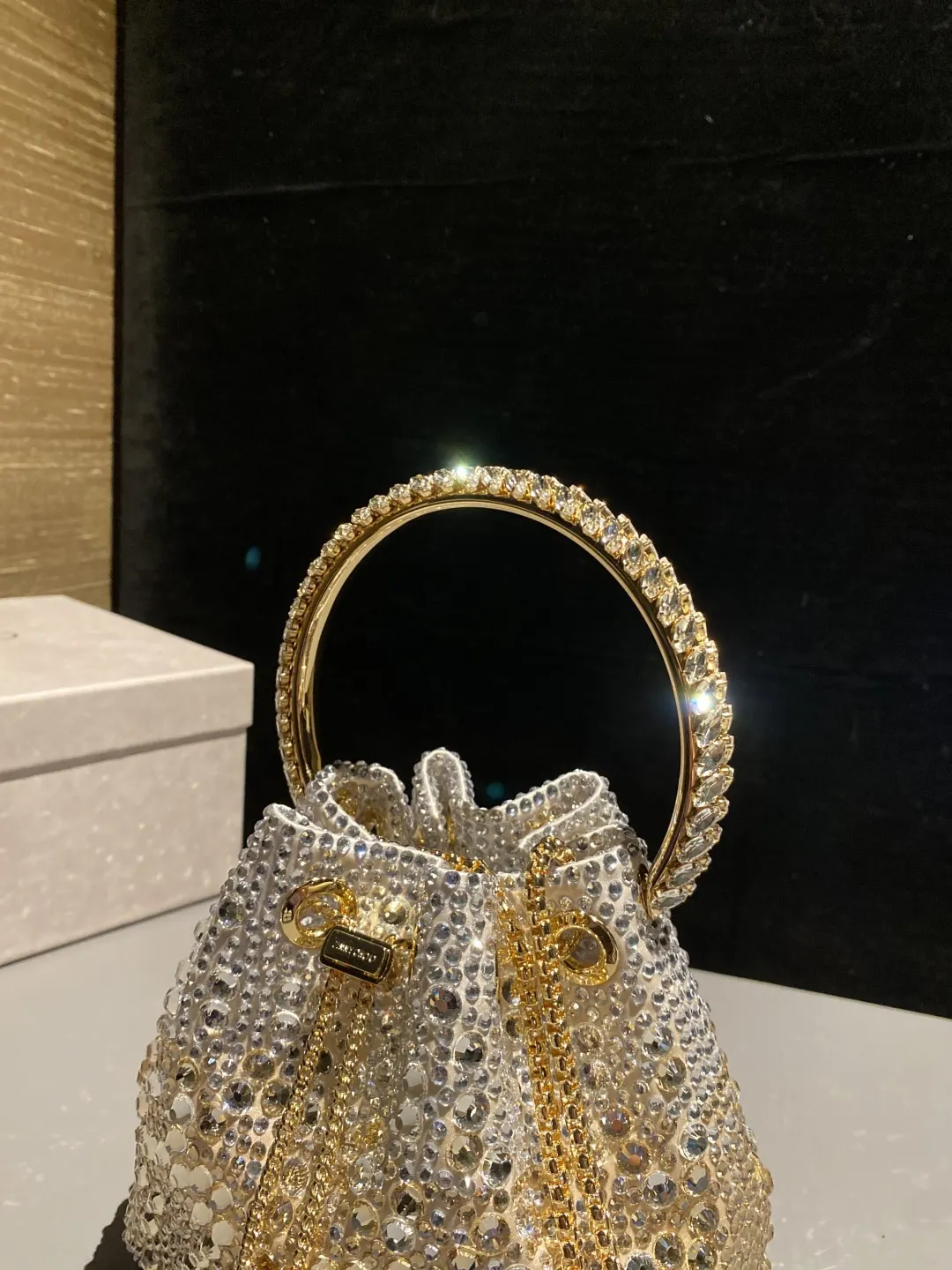 JIMMY CHOO BON BON系列标志款手提包 链条包 精致链条款