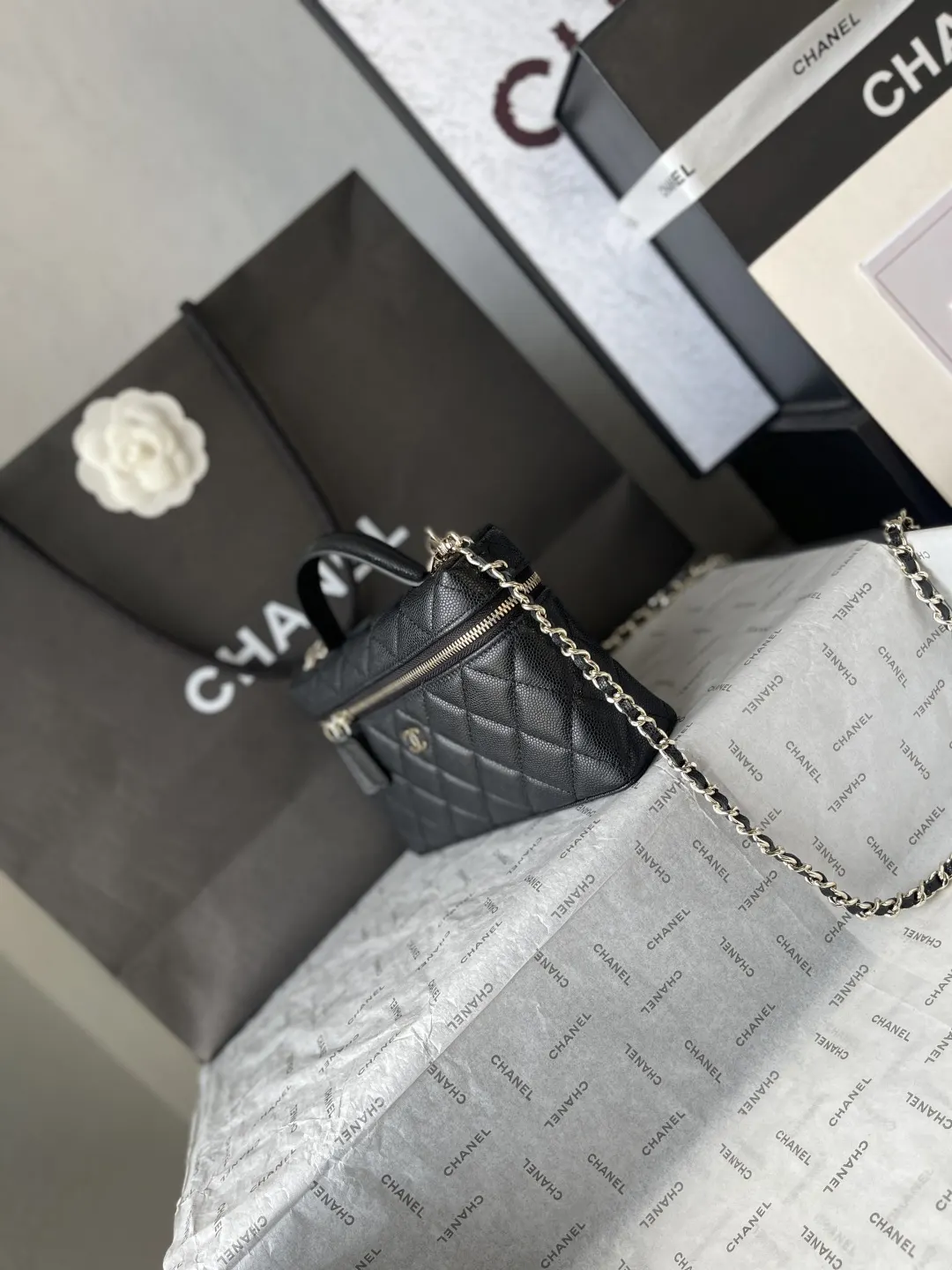 Gold Chain Bag Leather