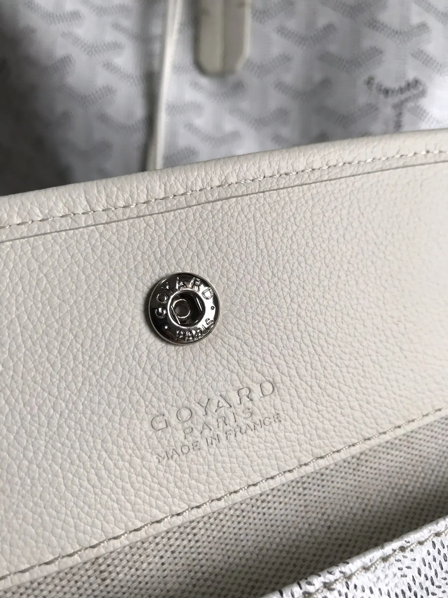 Goyard White Tote Bag