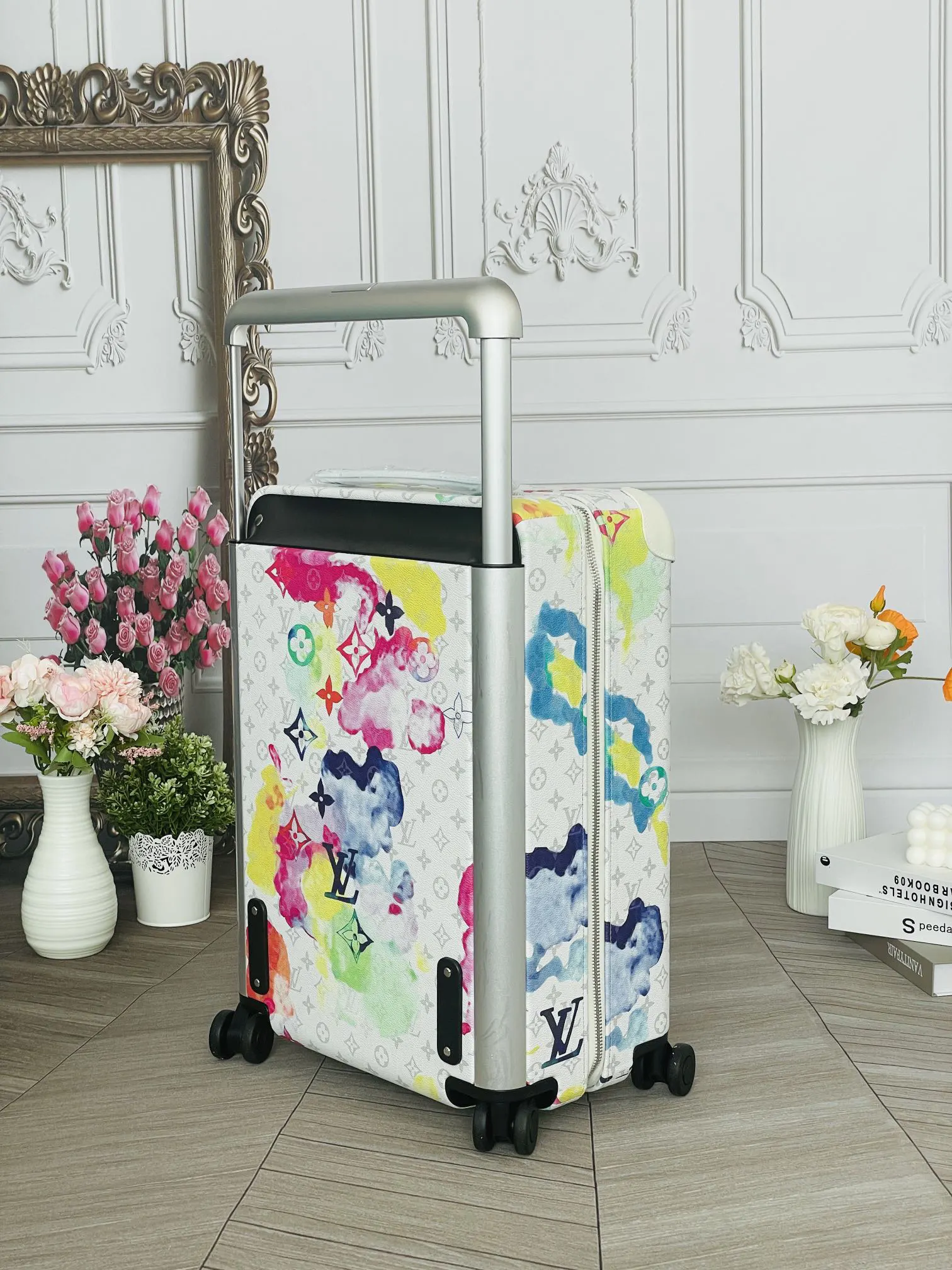 LV 老花 帆布 行李箱 旅行拉杆款 輕便出行款