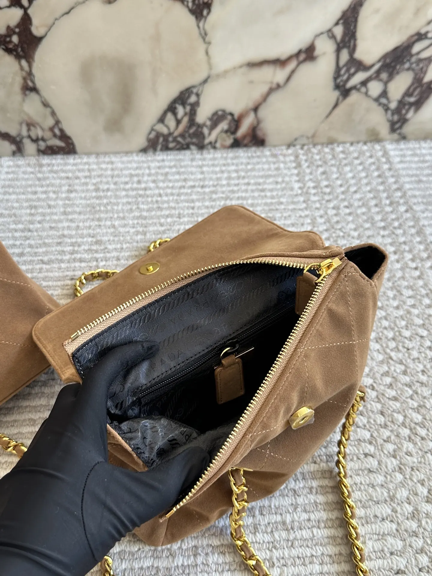 Prada Brown Chain Bag Classic Image 9 Prada Brown Chain Bag Classic Image 9