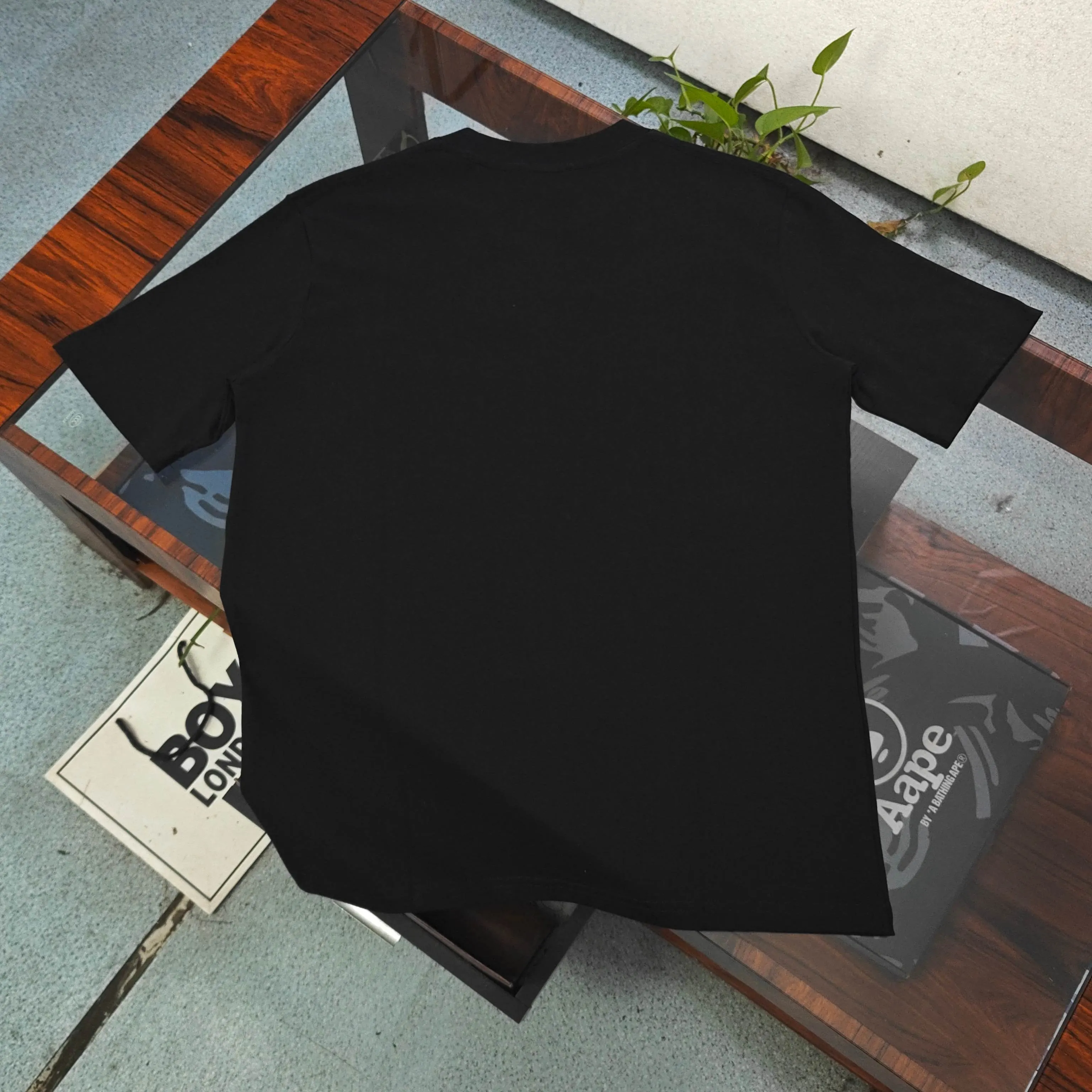 Balenciaga Black Cotton Logo Short Sleeve T-Shirt Loose