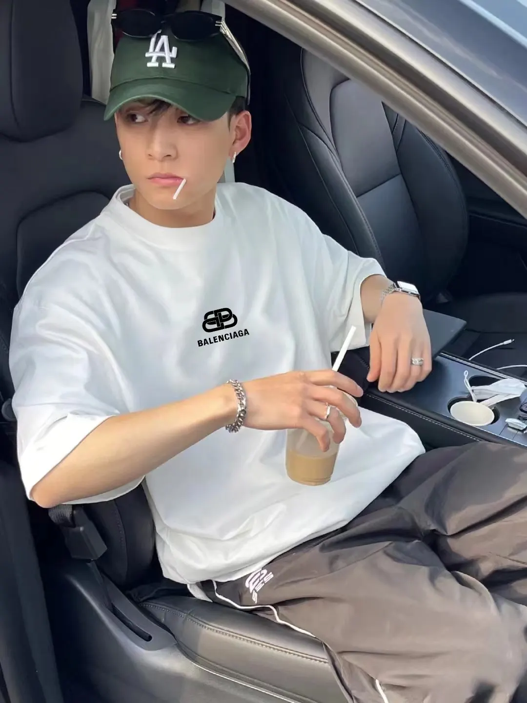 Balenciaga 黑色 純棉 Logo 短袖T恤 宽松休閒