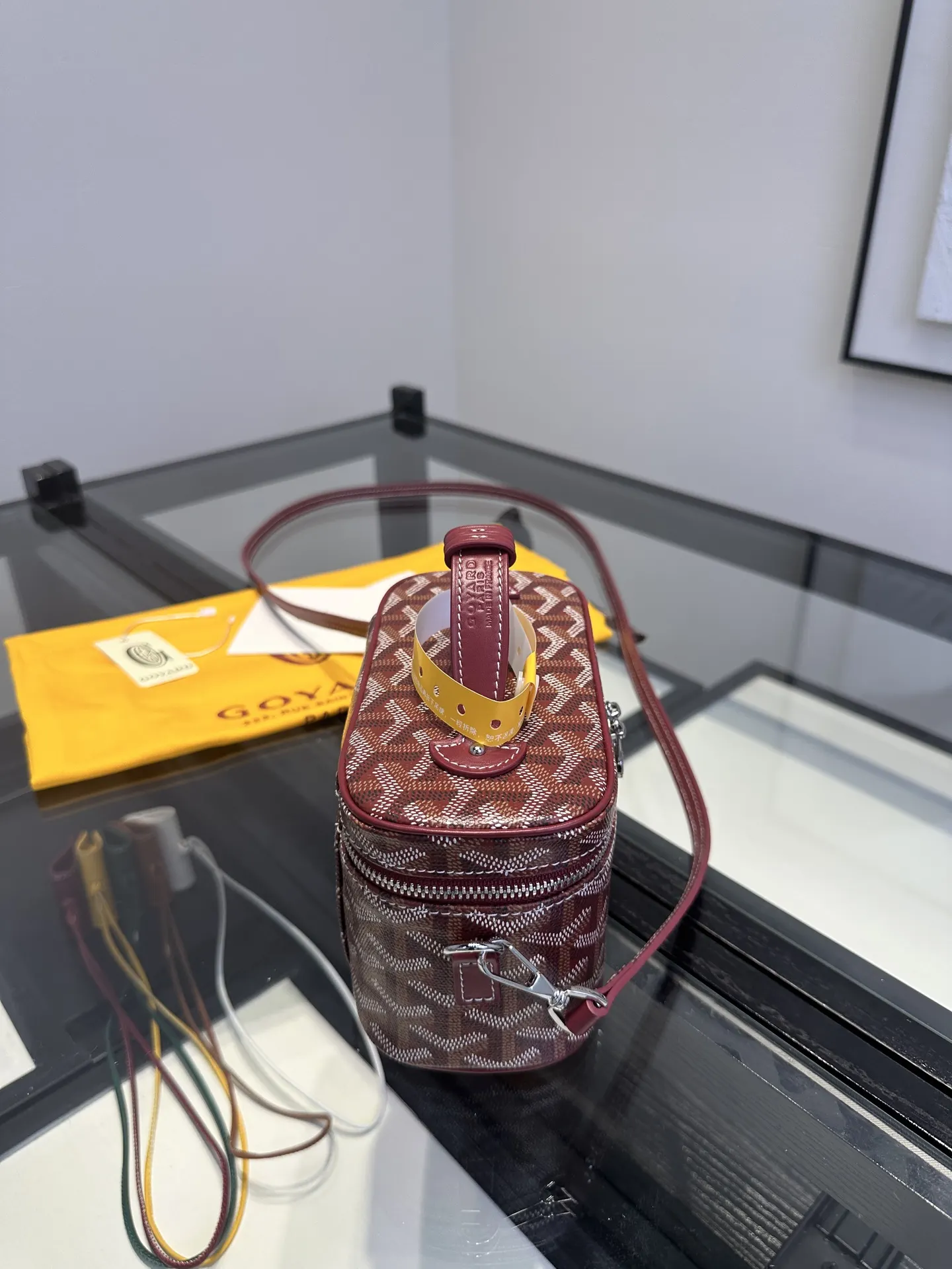Goyard 酒紅 小牛皮 收納包 旅行收納款