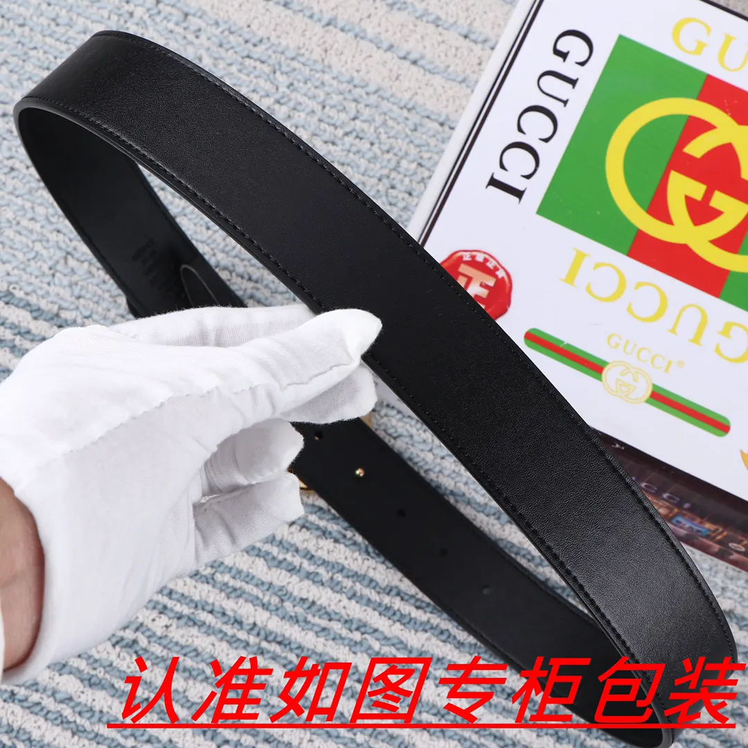 Gucci Double G 雙G扣牛皮雙面腰帶