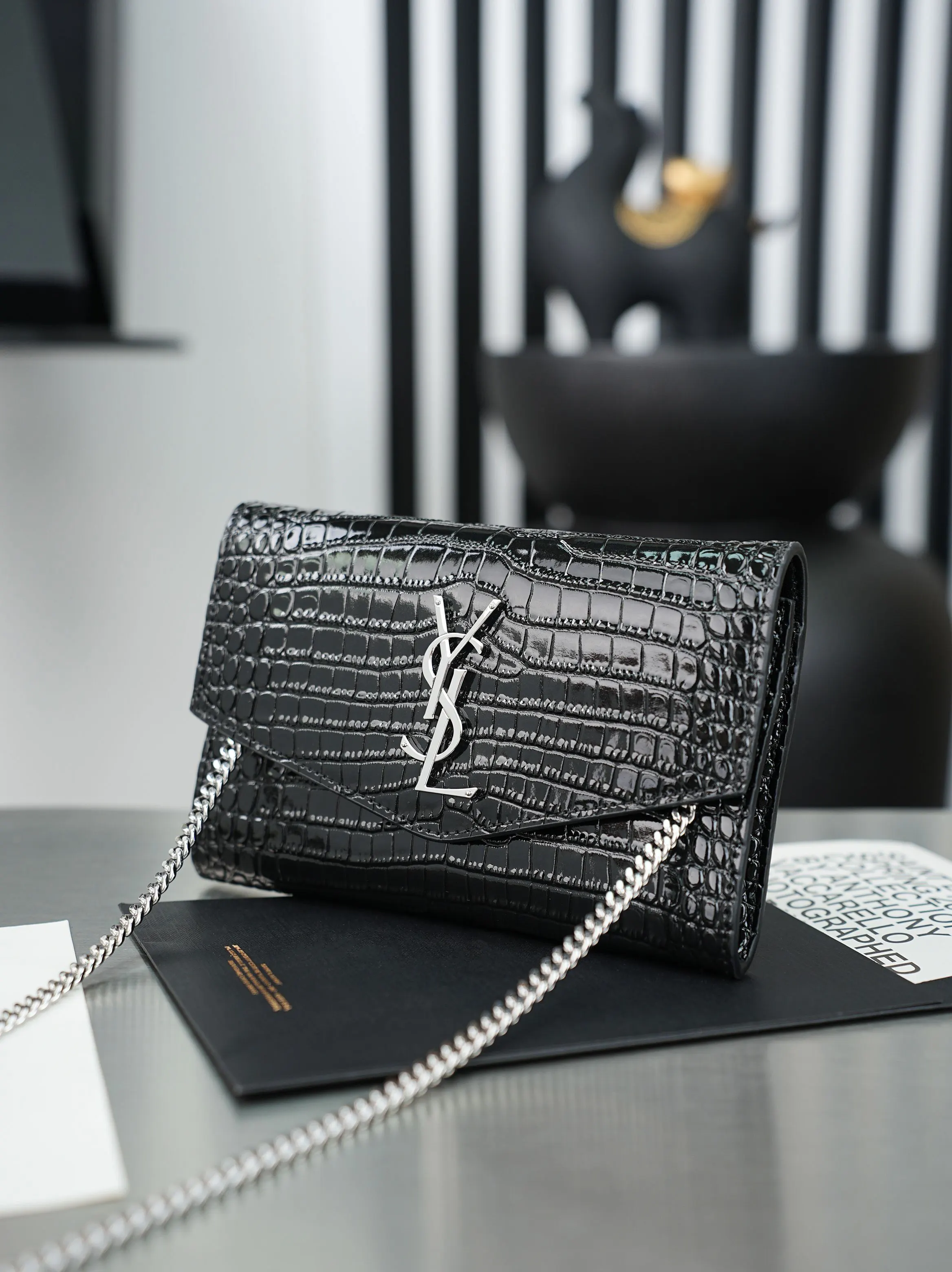 Black Chain Bag Leather