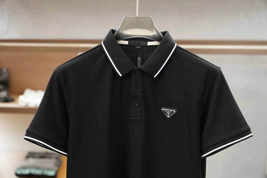 Prada 棉质 牛仔 刺绣 短袖T恤