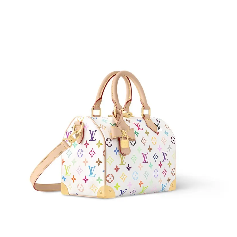LV 白色彩色老花Speedy手袋 小号款 复古款｜ORBUYBAG 岚奢包高端时尚精品