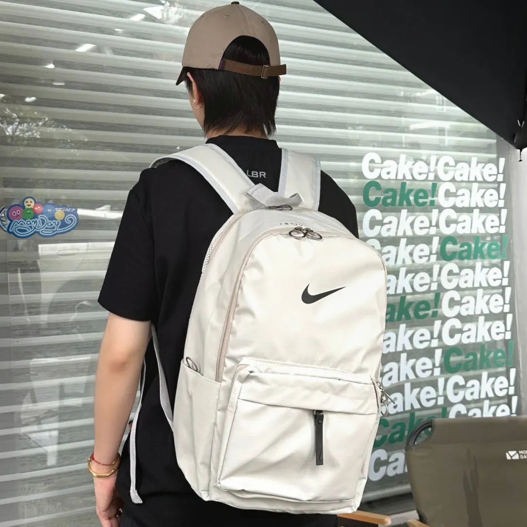 黑色 米白 耐克nike單肩包学生书包 日常單肩背款