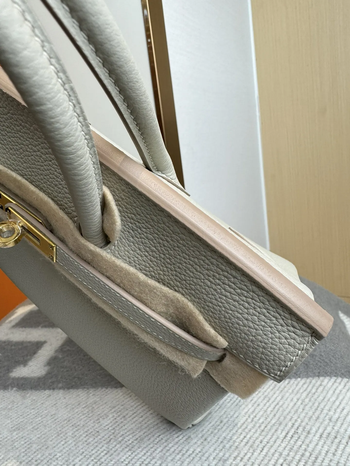 Birkin 铂金 进口Togo皮 冰川白 金扣 手提包 通勤手提款