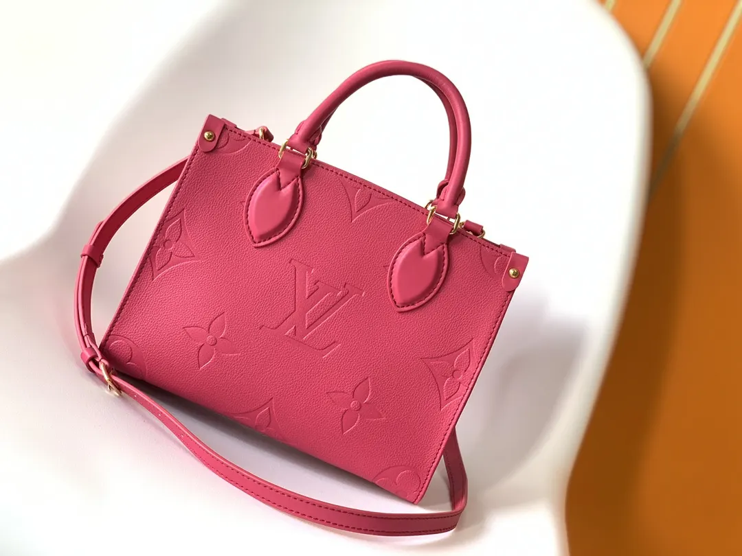 LV Onthego 桃红压纹托特包 亮色通勤款｜ORBUYBAG 岚奢包高端时尚精品