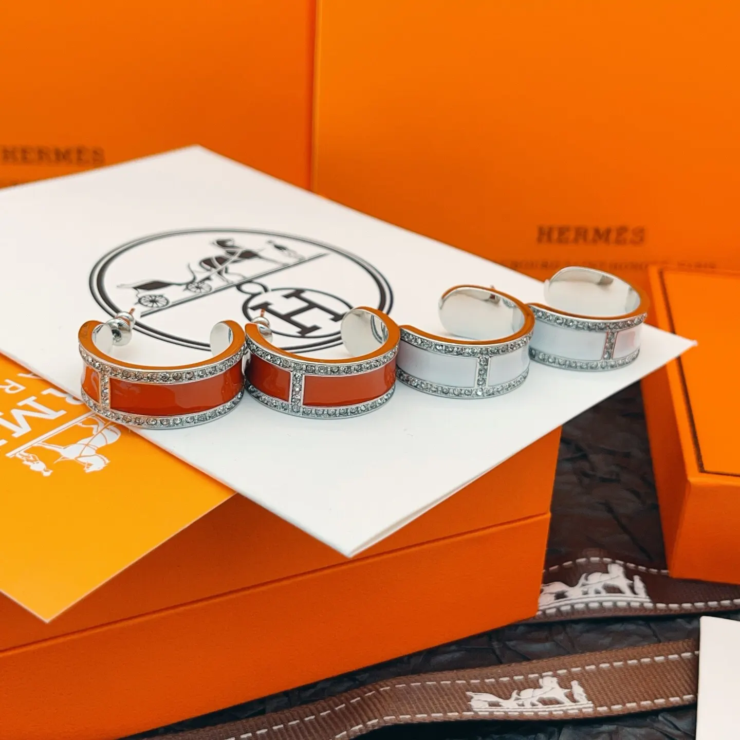 Hermès Silver Accessories Fine Earrings