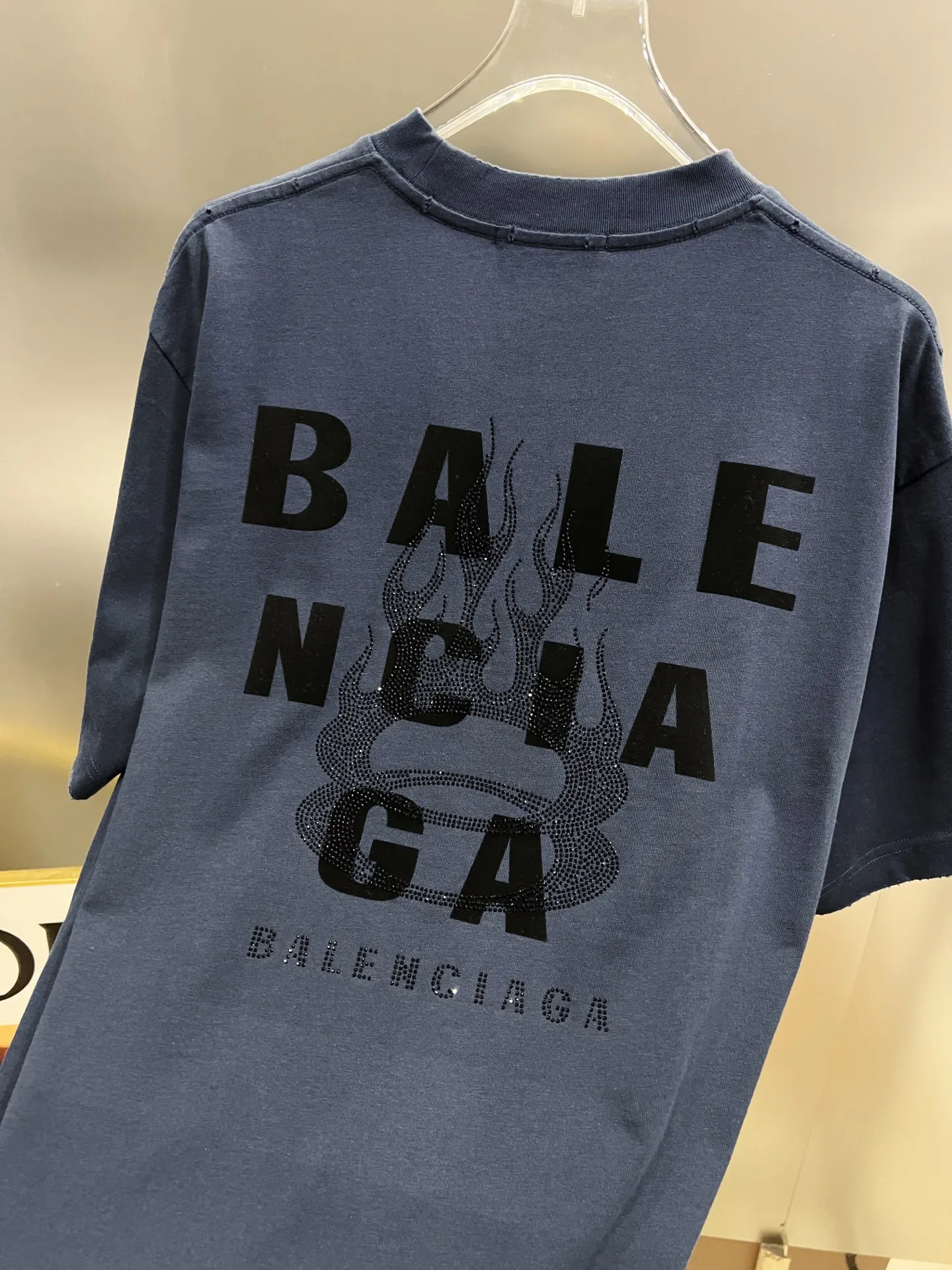 Balenciaga 黑色 Logo 短袖T恤 宽松休閒