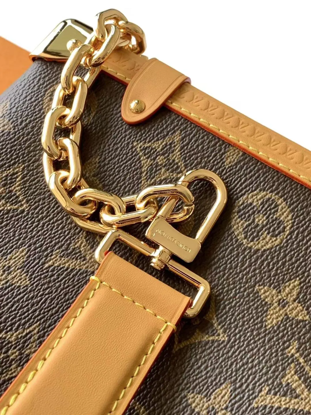 Monogram Chain Bag Leather