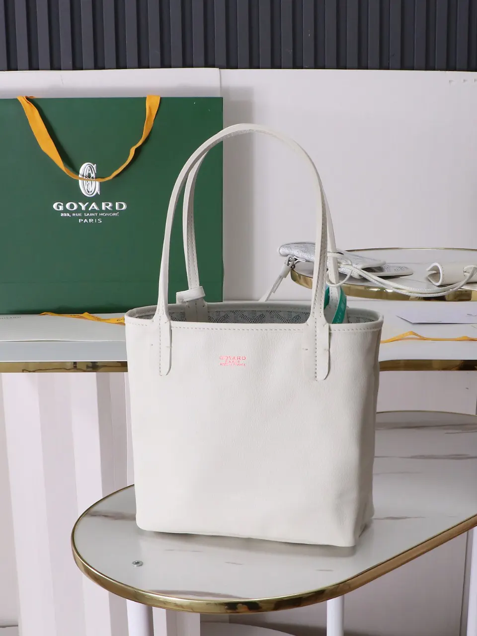 Goyard 白色 小牛皮 手提包 通勤手提款