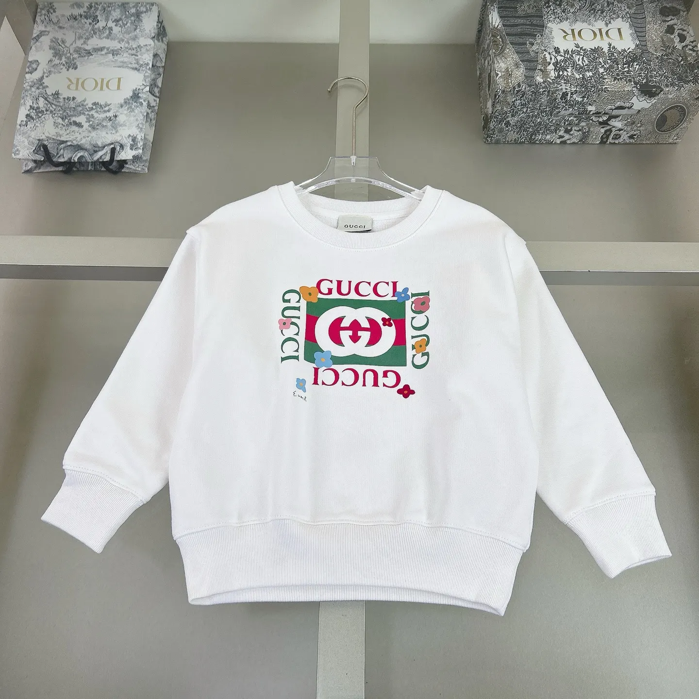 Gucci Logo印花圆领卫衣