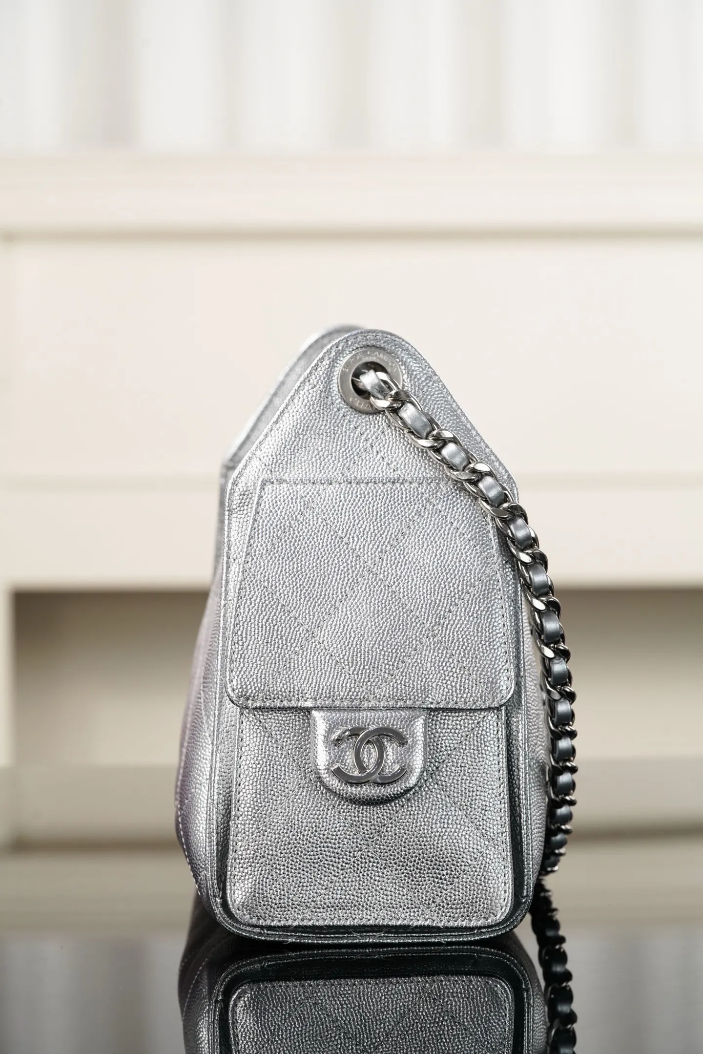 Silver Hobo Shoulder Bag Vintage