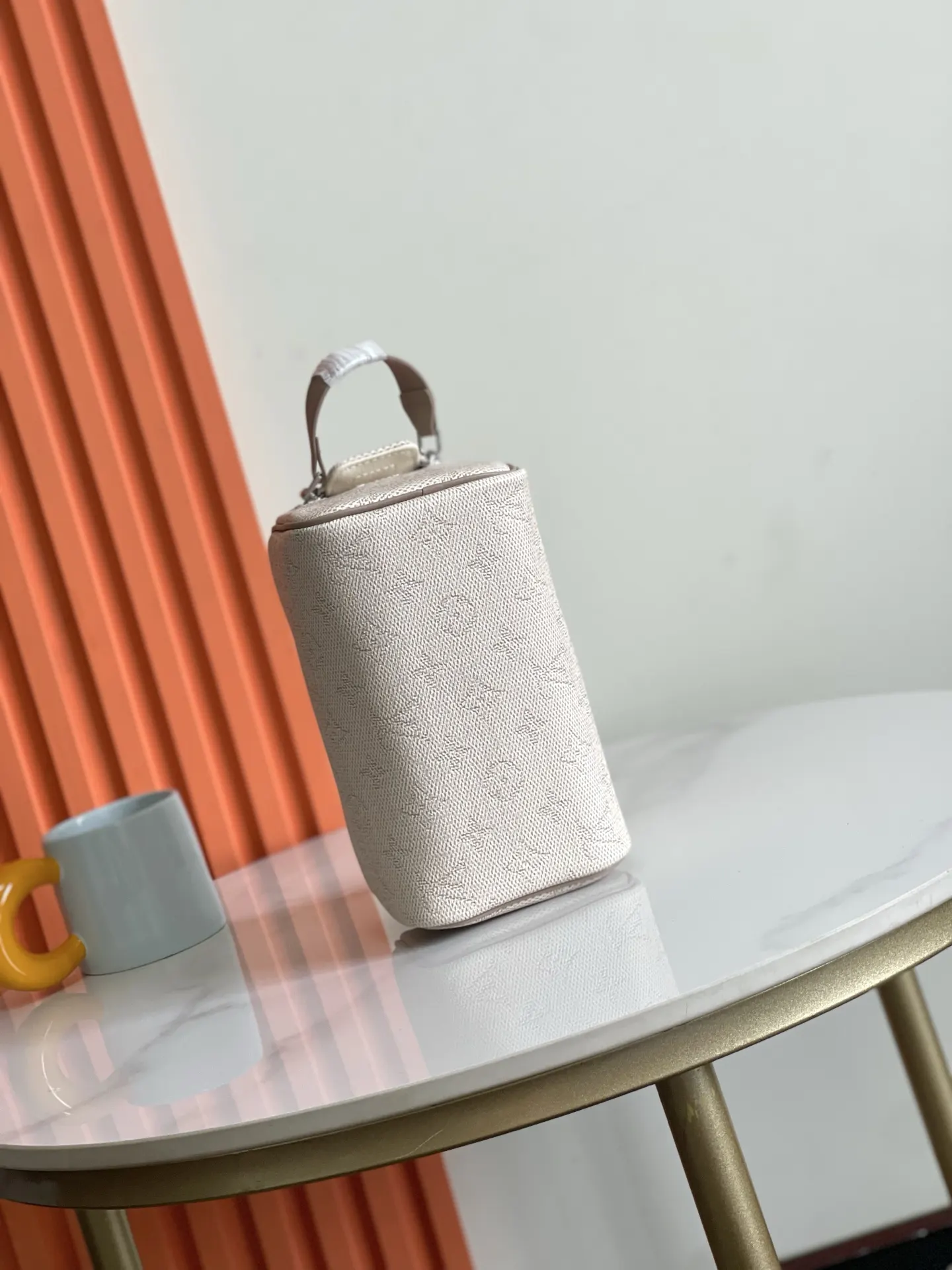 Yellow Cosmetic Pouch Leather