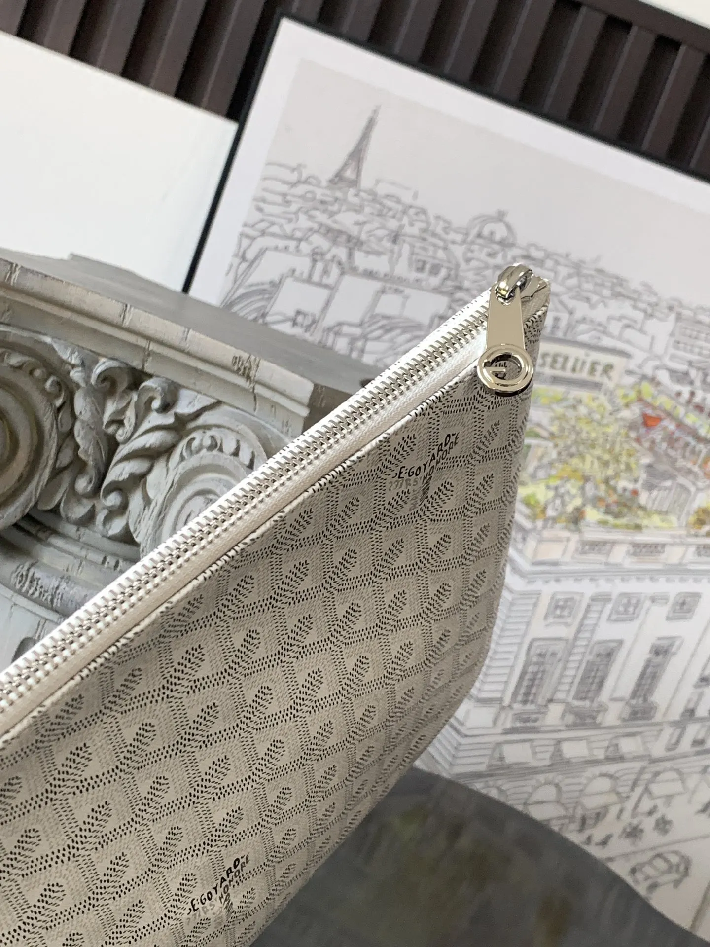 Goyard White Clutch Bag
