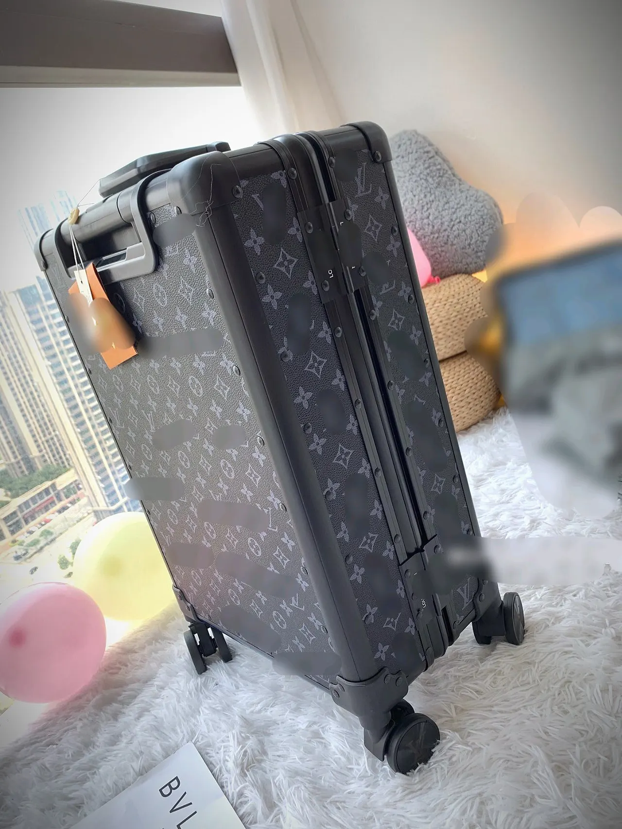 黑色 老花 驴行李箱 拉杆箱 時尚新宠 復古形的拉箱 旅行拉杆款 輕便出行款