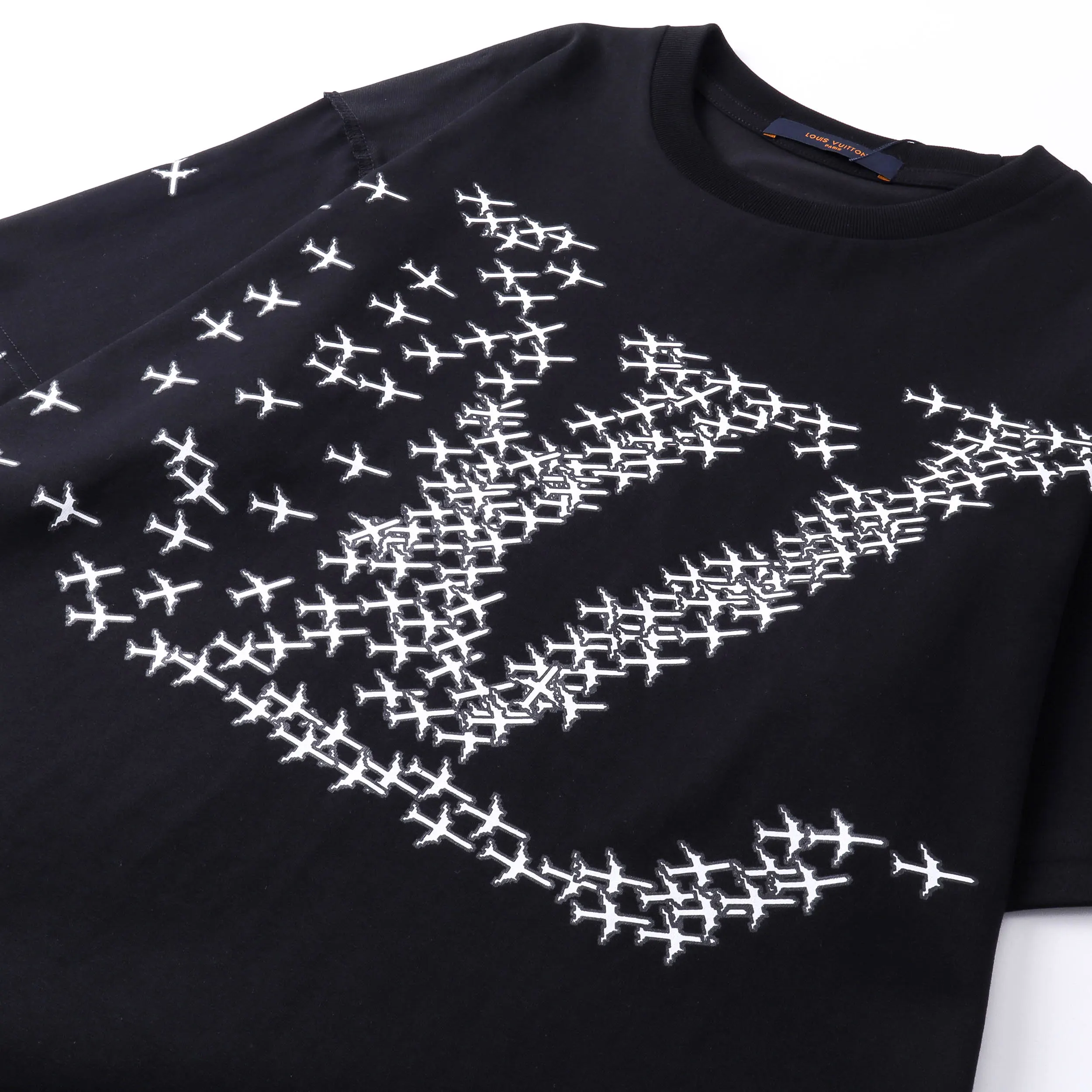 Louis Vuitton Black Logo Print Short Sleeve T-Shirt