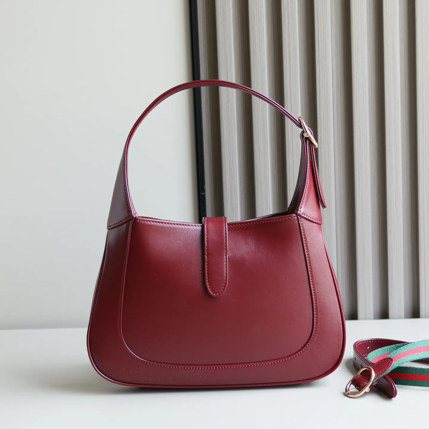 Red Gold Hobo Shoulder Bag Vintage
