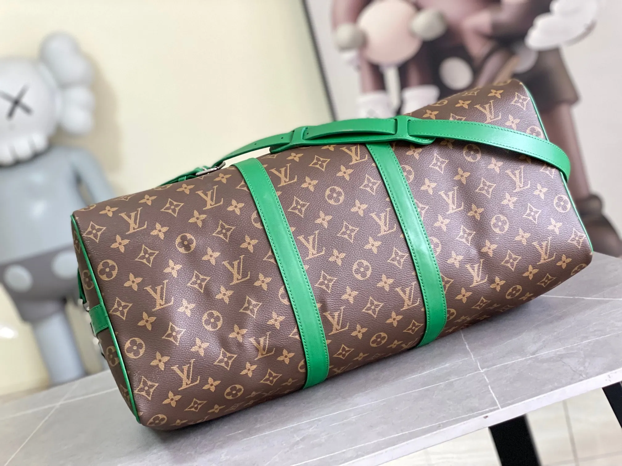 Keepall 金色 牛皮 旅行包 大容量旅行款