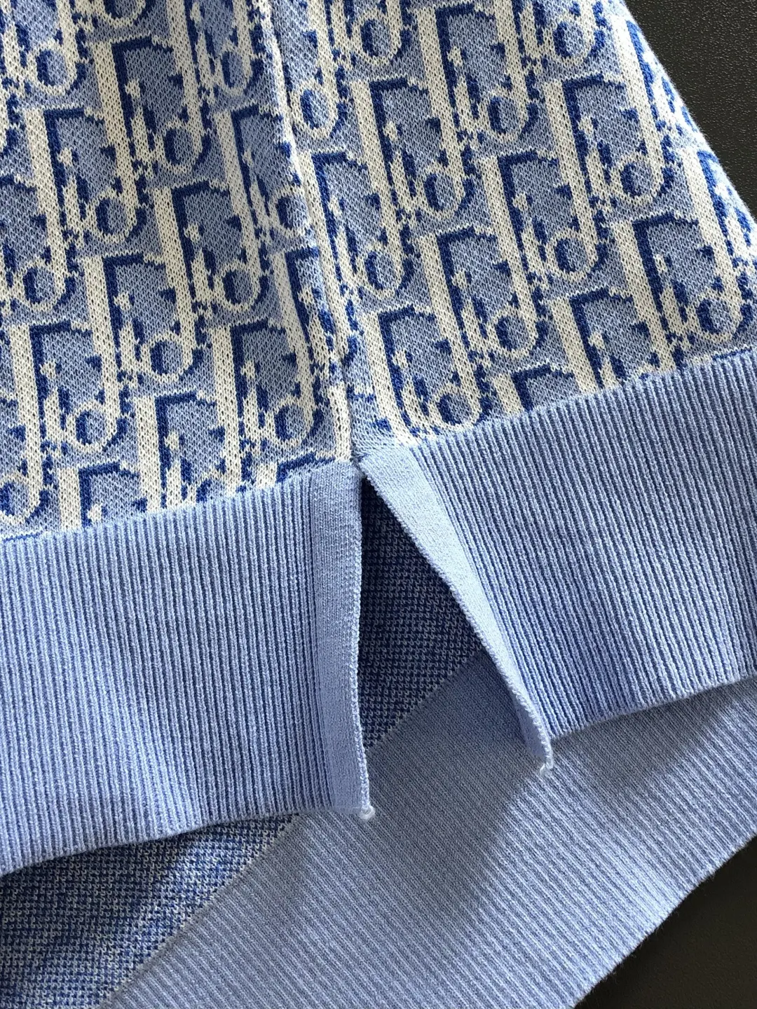 Dior Oblique 提花 Polo衫 蓝色
