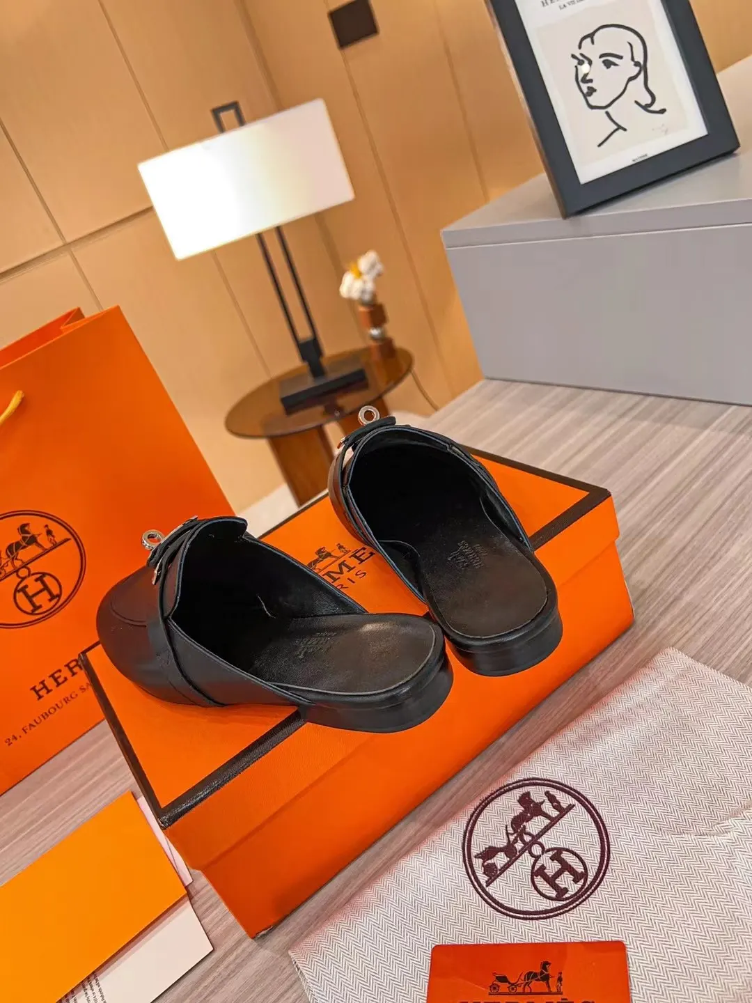 Hermès 小牛皮 拖鞋 凉鞋
