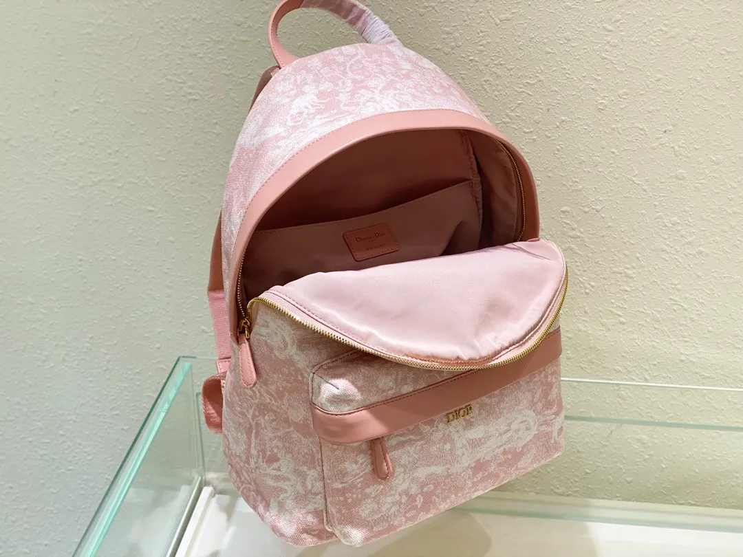 Dior 粉色 尼龙 双肩包 实用双肩款