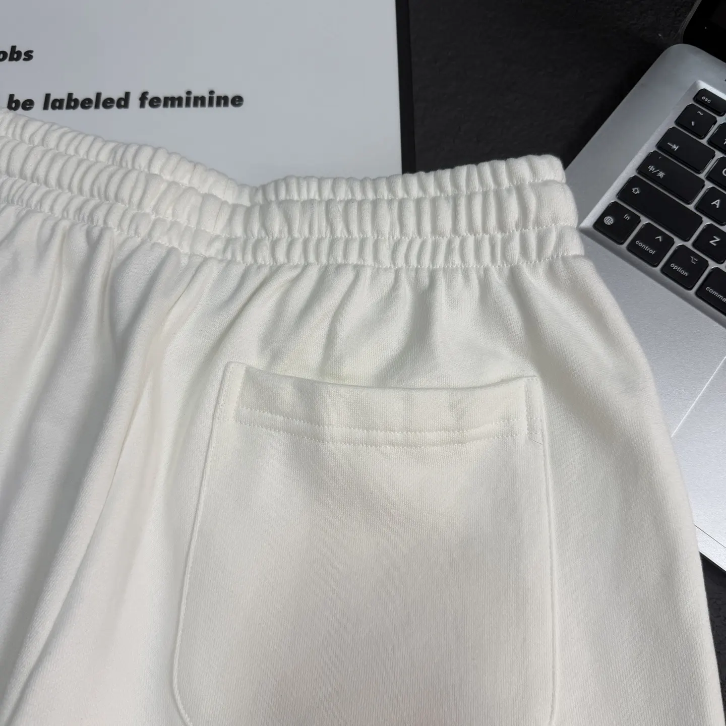 Balenciaga White Cotton Logo Shorts Loose
