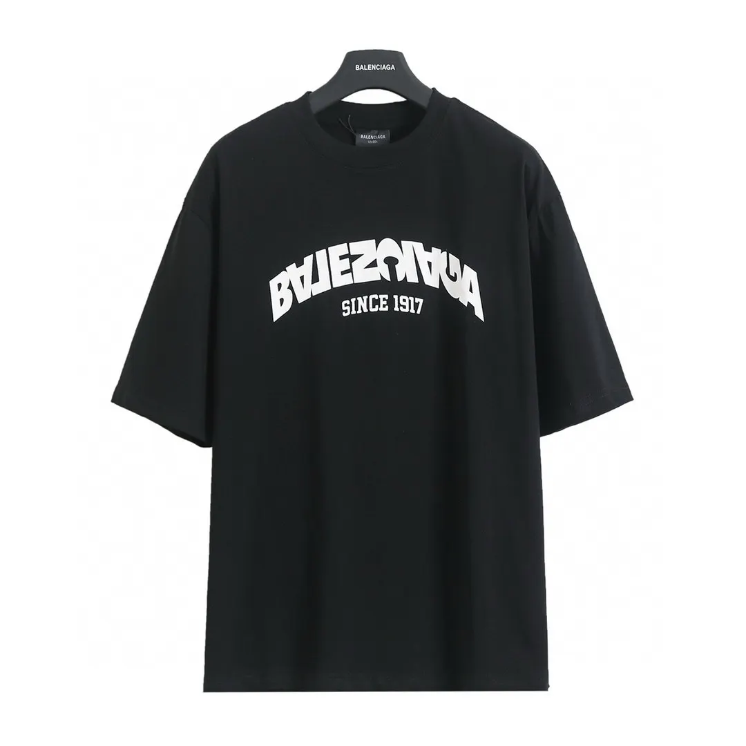 Balenciaga Blcg Black Cotton Short Sleeve T-Shirt Street
