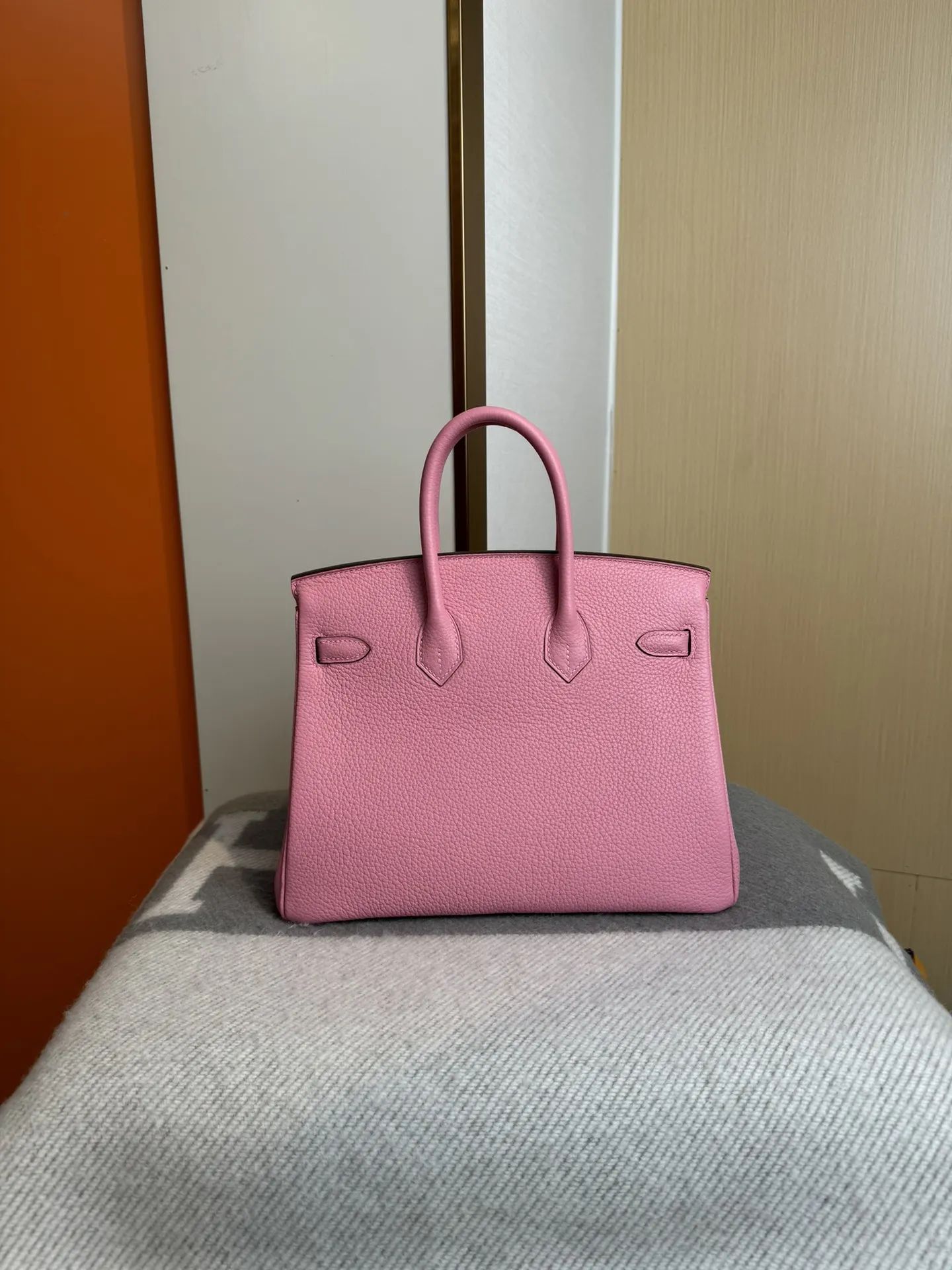 Birkin 铂金 进口Togo皮 樱花粉 金扣 手提包 通勤手提款