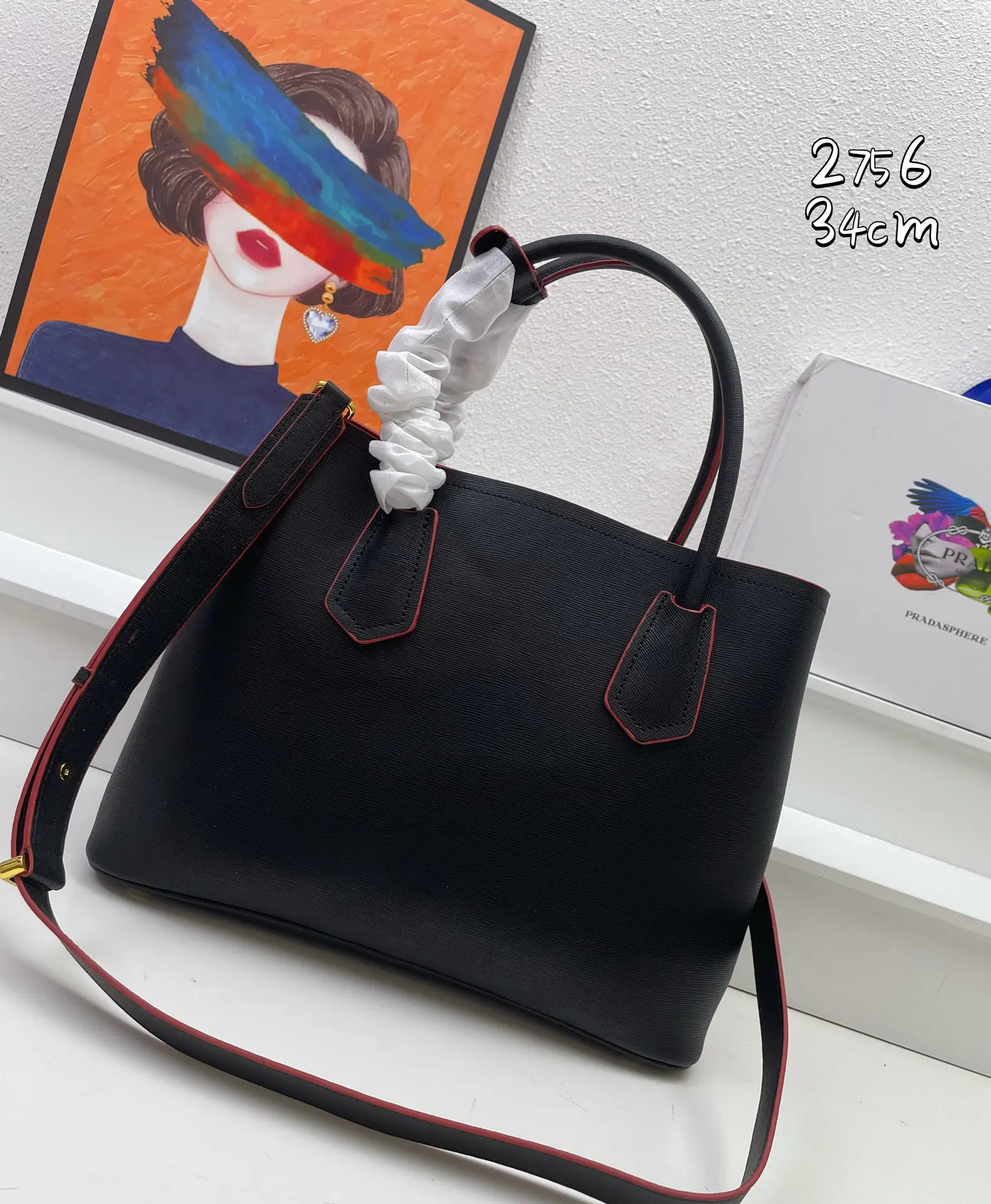 Prada Saffiano Tote Bag Lightweight Leather