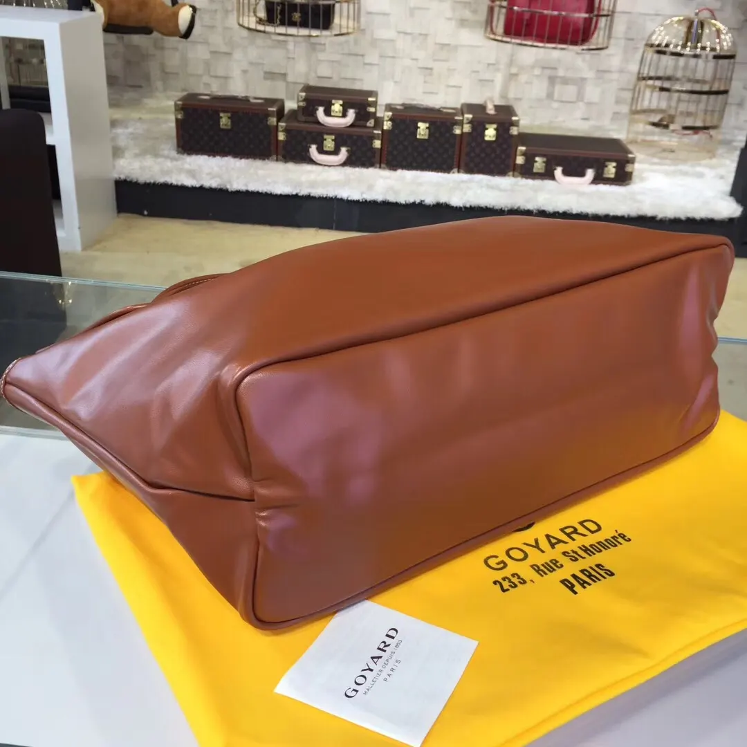 Goyard 戈雅 双面可用 充满法式优雅 订制Y字母涂鸦料 皮轻 托特包 大容量托特款
