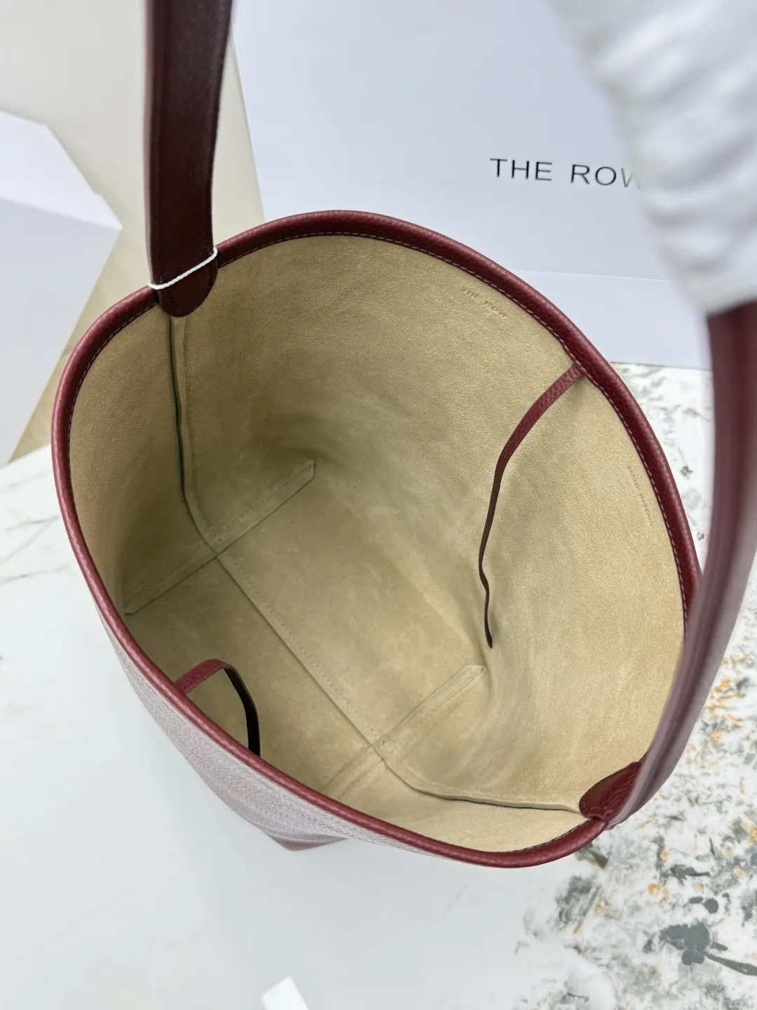 Red Tote Bag Lightweight Leather