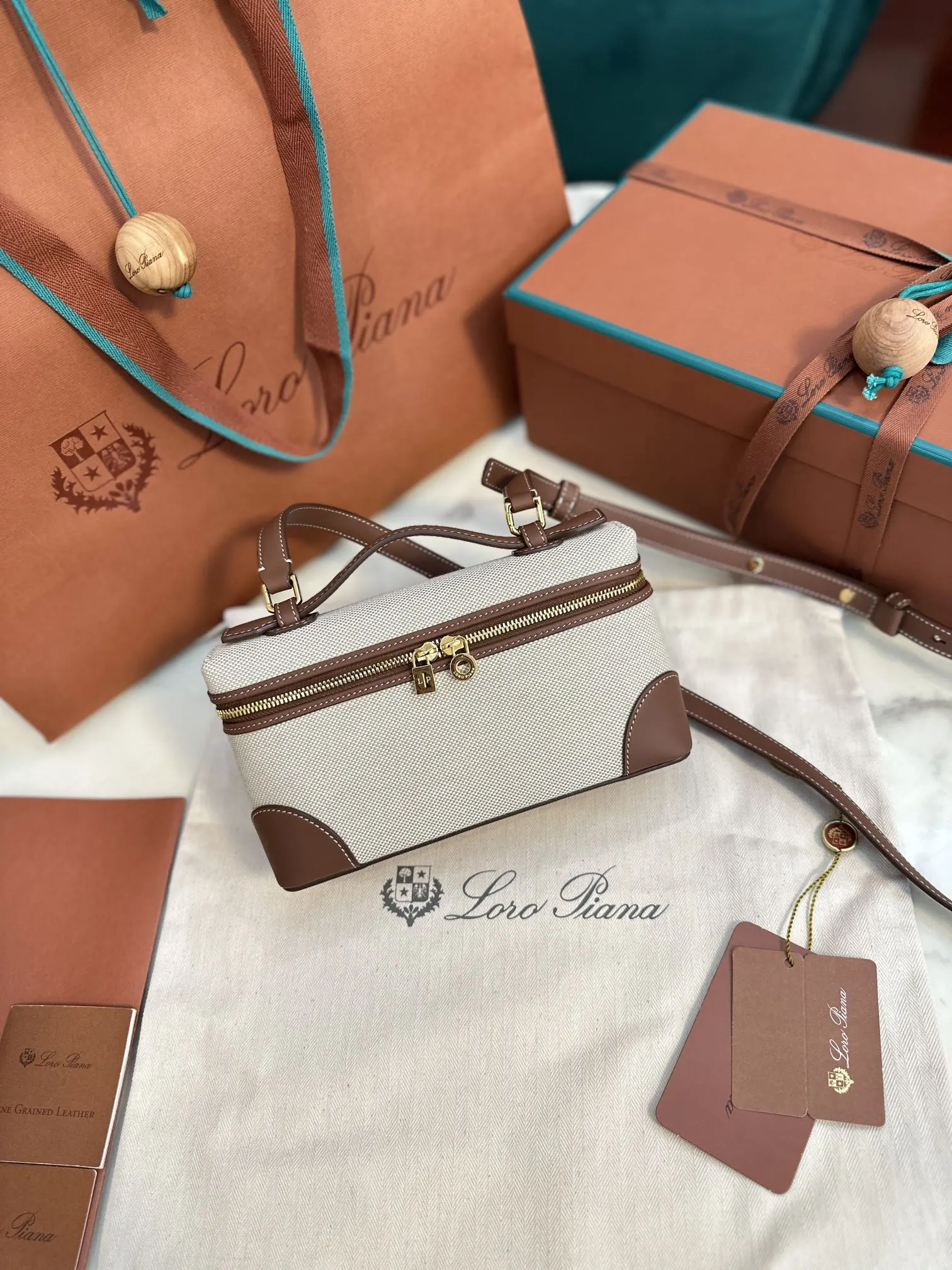 Brown Clutch Bag Canvas