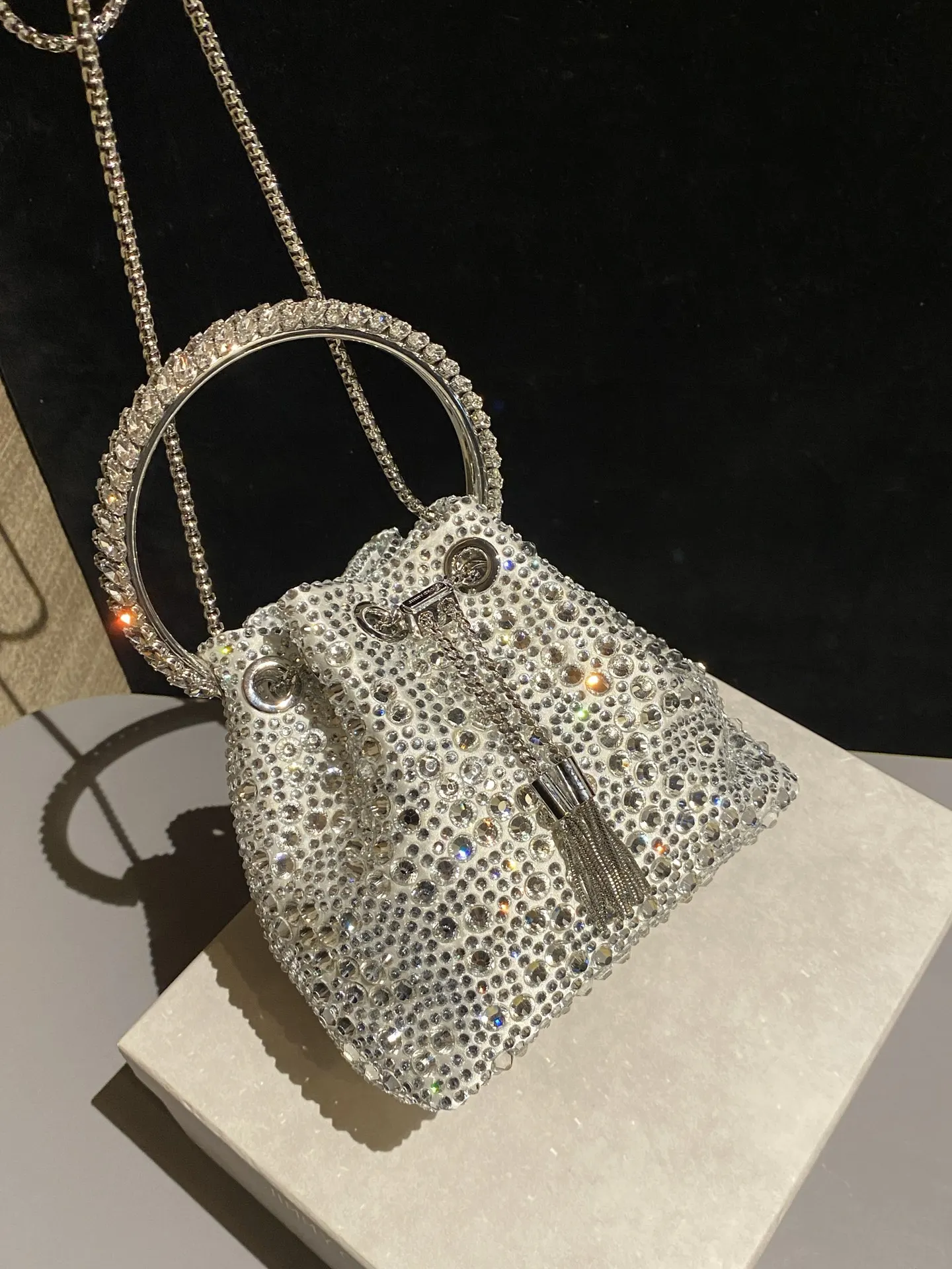 JIMMY CHOO BON BON系列标志款手提包 鏈條包 精致鏈條款