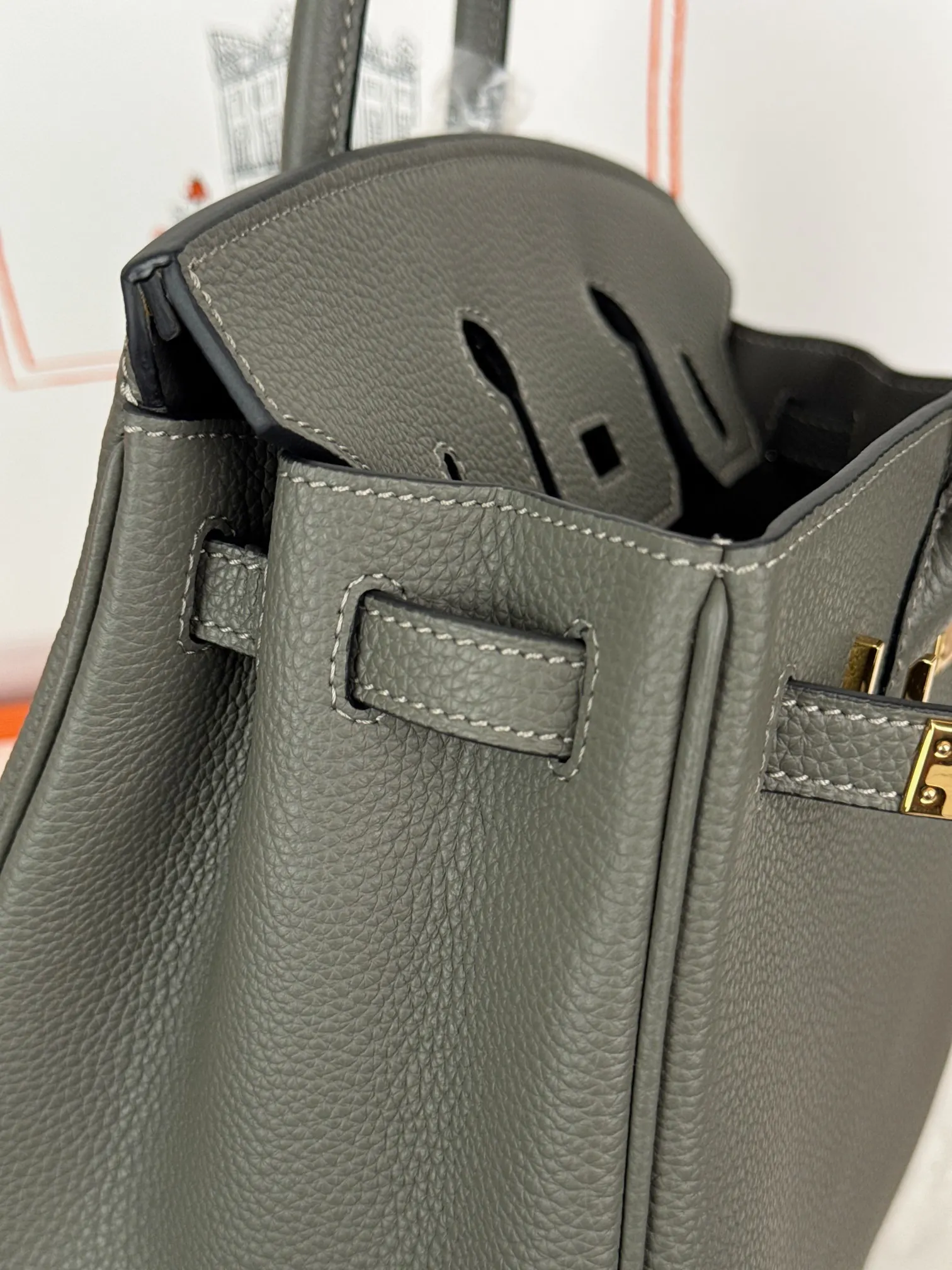 Birkin 小牛皮 togo 小牛皮 积雨云灰 手提包 通勤手提款(數字9) Birkin 小牛皮 togo 小牛皮 积雨云灰 手提包 通勤手提款(數字9)