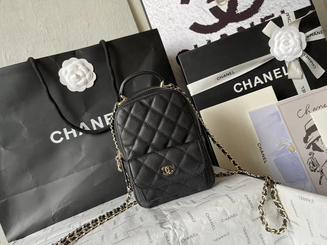 荔枝纹 法国 高端定制品 Chane 雙肩包 实用雙肩款