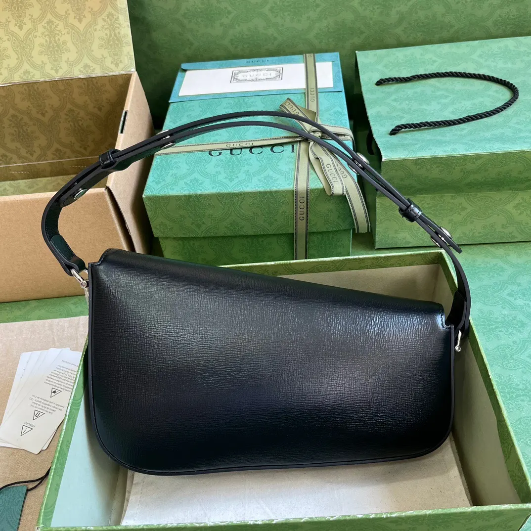 Gucci Horsebit 1955 老花马衔扣肩背包 单肩斜挎