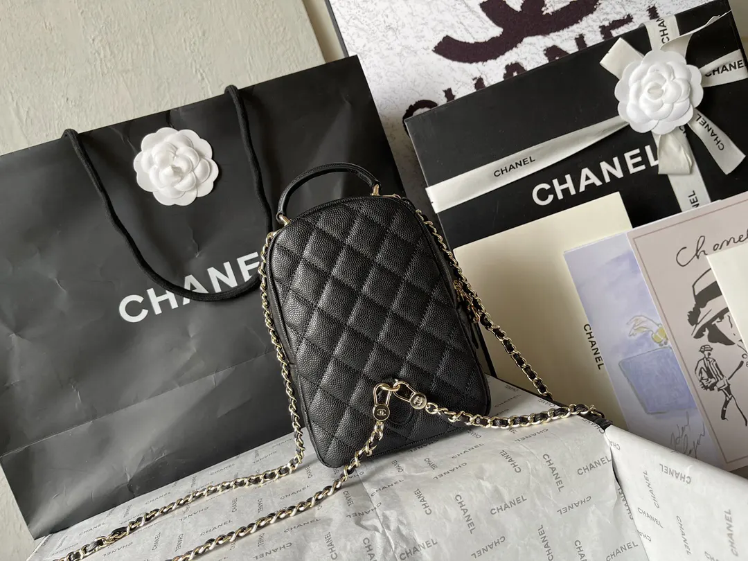 荔枝纹 法国 高端定制品 Chane 雙肩包 实用雙肩款