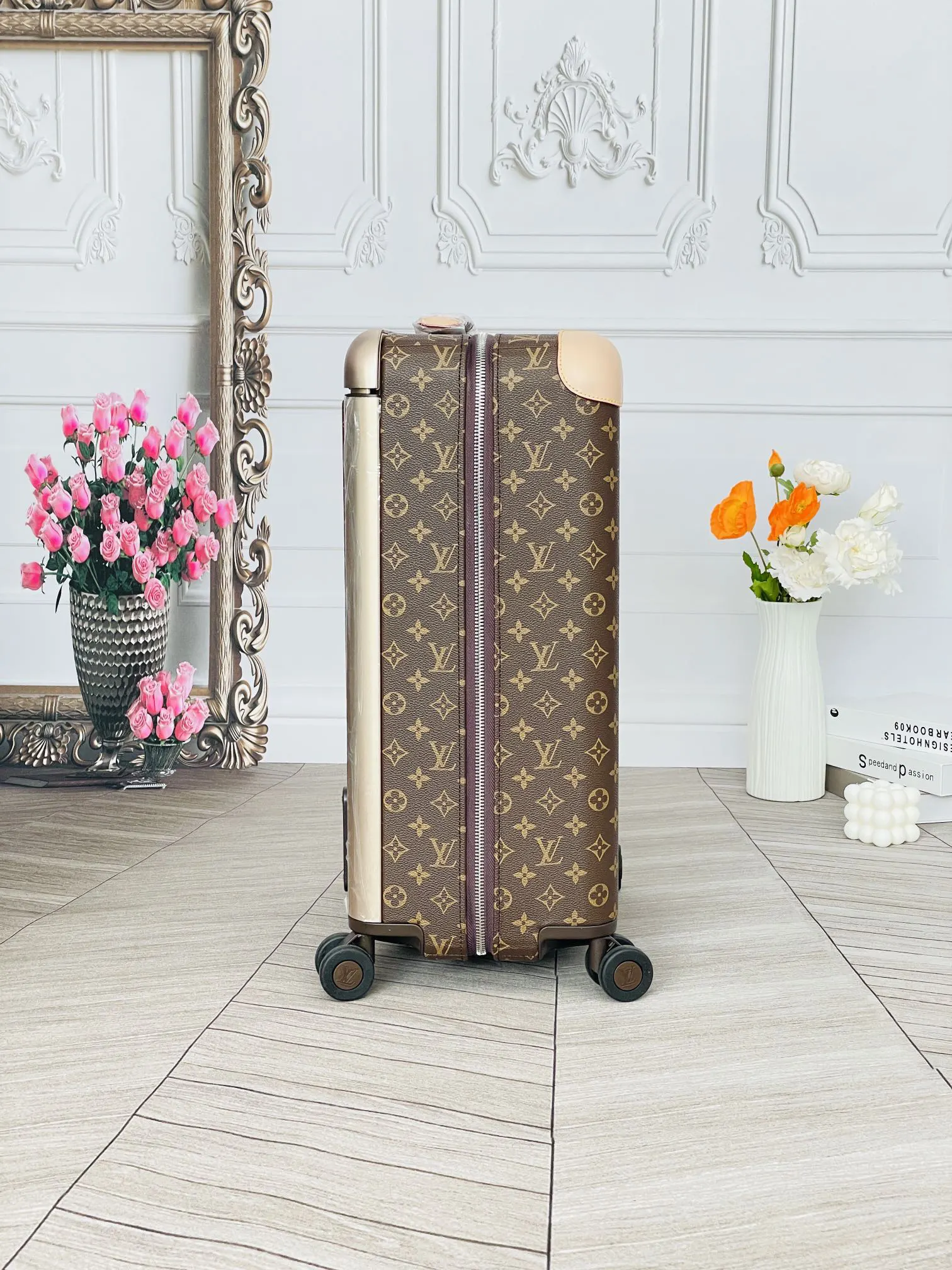 LV 老花 帆布 行李箱 旅行拉杆款 輕便出行款