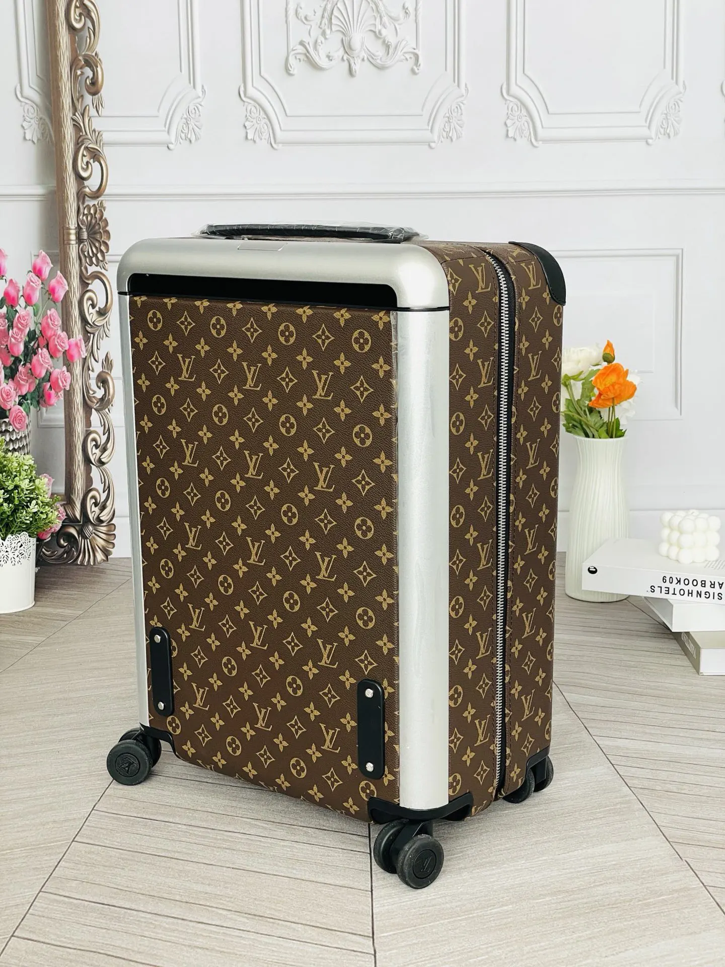 Silver Carry-On Suitcase Travel Lightweight