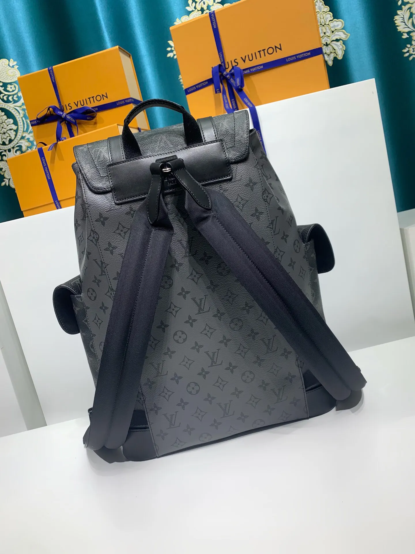 Black Gray Backpack Canvas