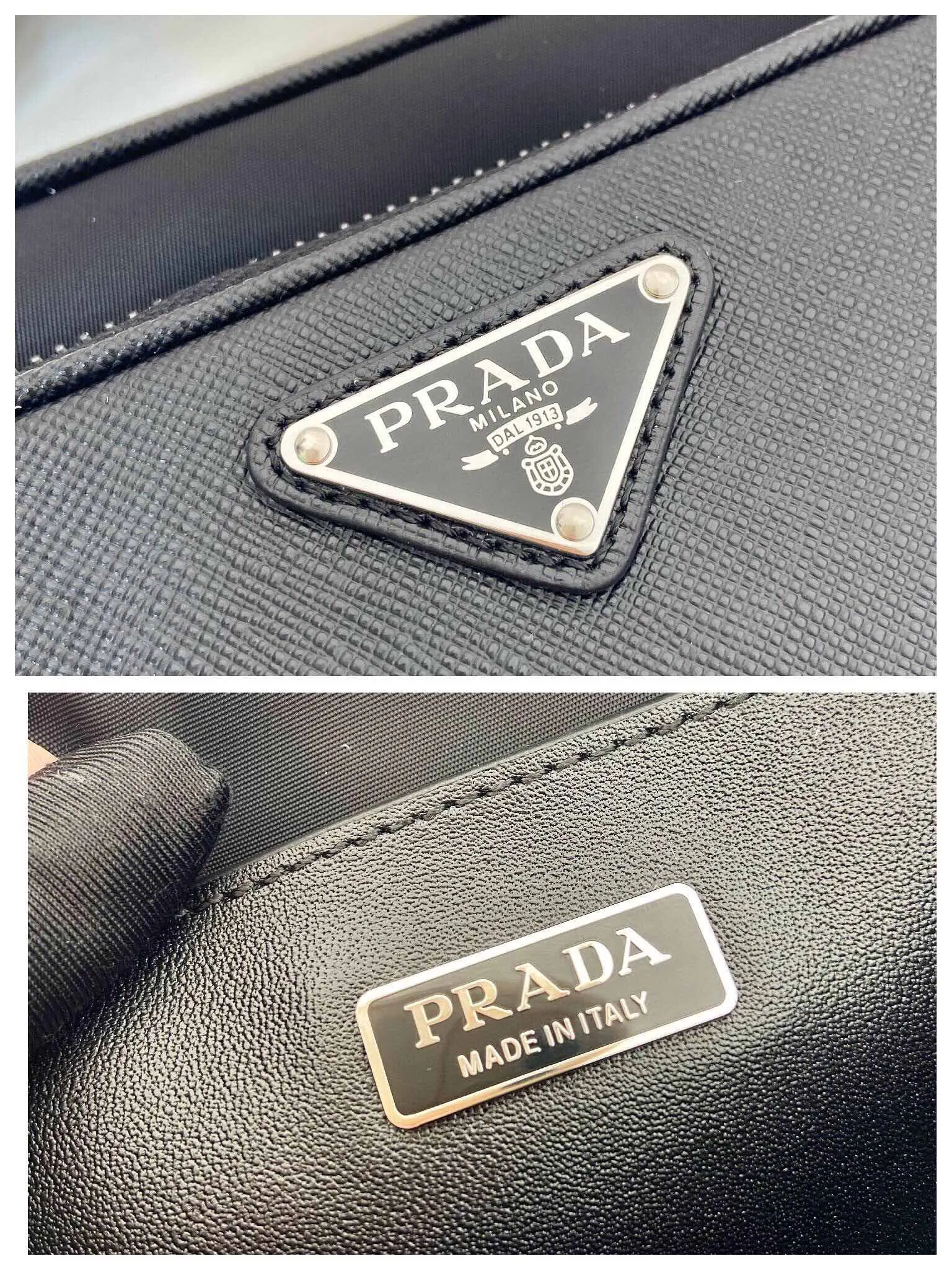 Prada Re-Nylon 2VH172 迷你 皮革 Saffiano 十字紋 單肩包