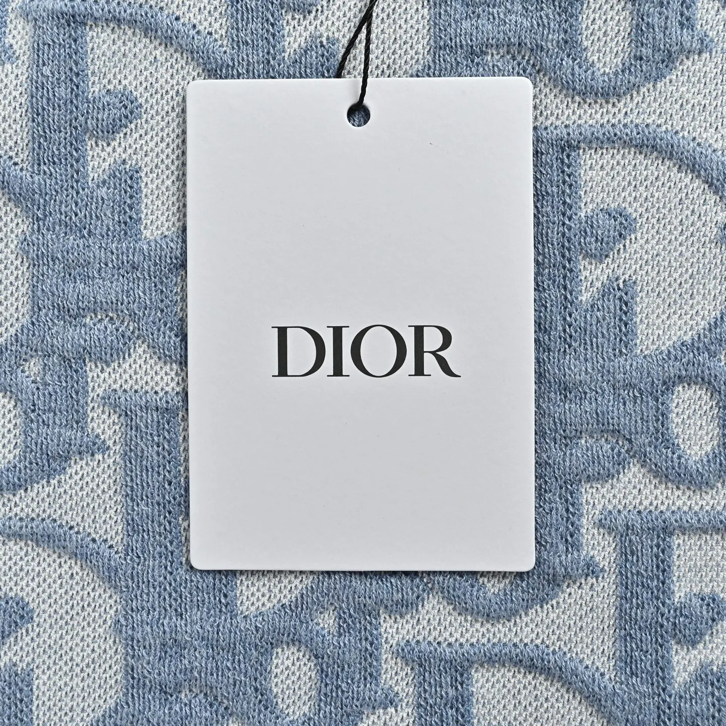 Dior Oblique 蓝色提花短袖T恤 休闲穿搭