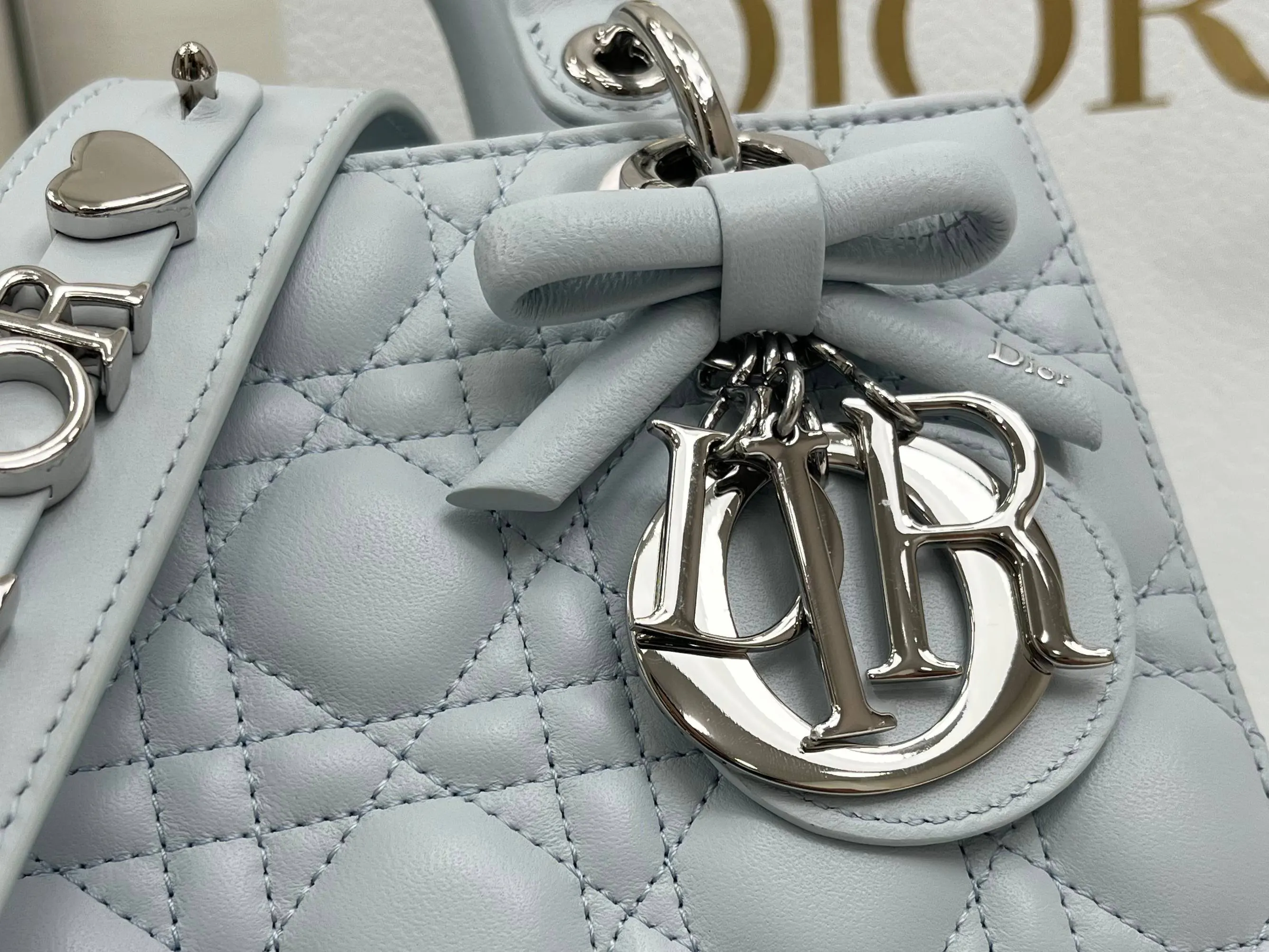 Dior My ABCDior 冰川蓝羊皮手袋 手提斜挎