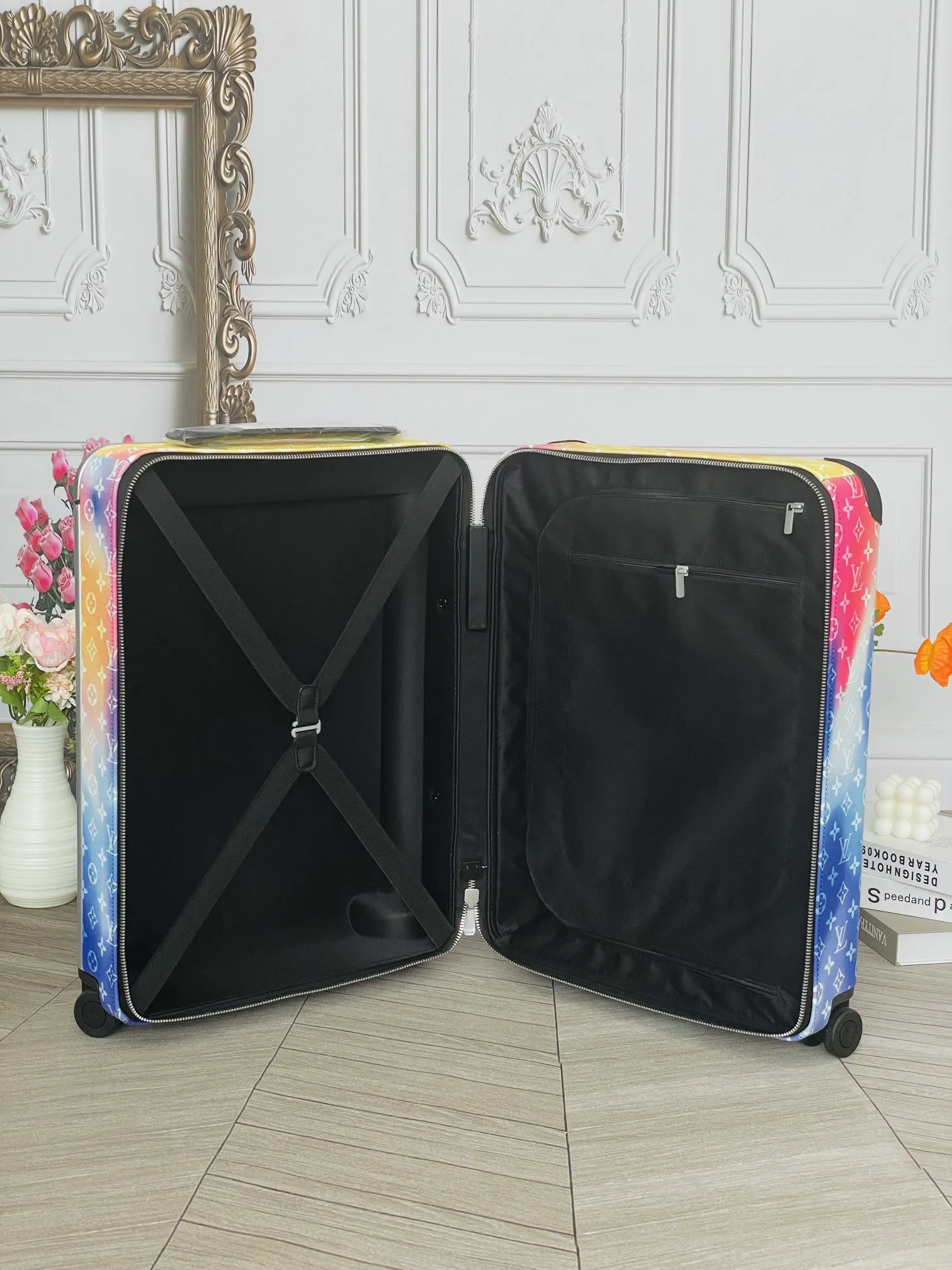 LV 老花 帆布 行李箱 旅行拉杆款 輕便出行款