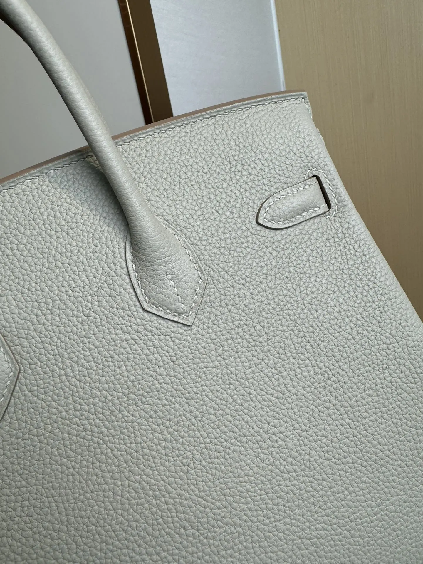 Birkin 铂金 进口Togo皮 冰川白 金扣 手提包 通勤手提款